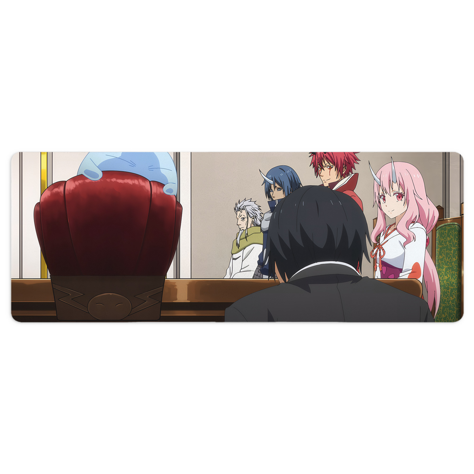 （画像用） 転スラ Regarding Reincarnated to Slime ステッチ加工 大判デスクマット／滑り止めマウスパッド
