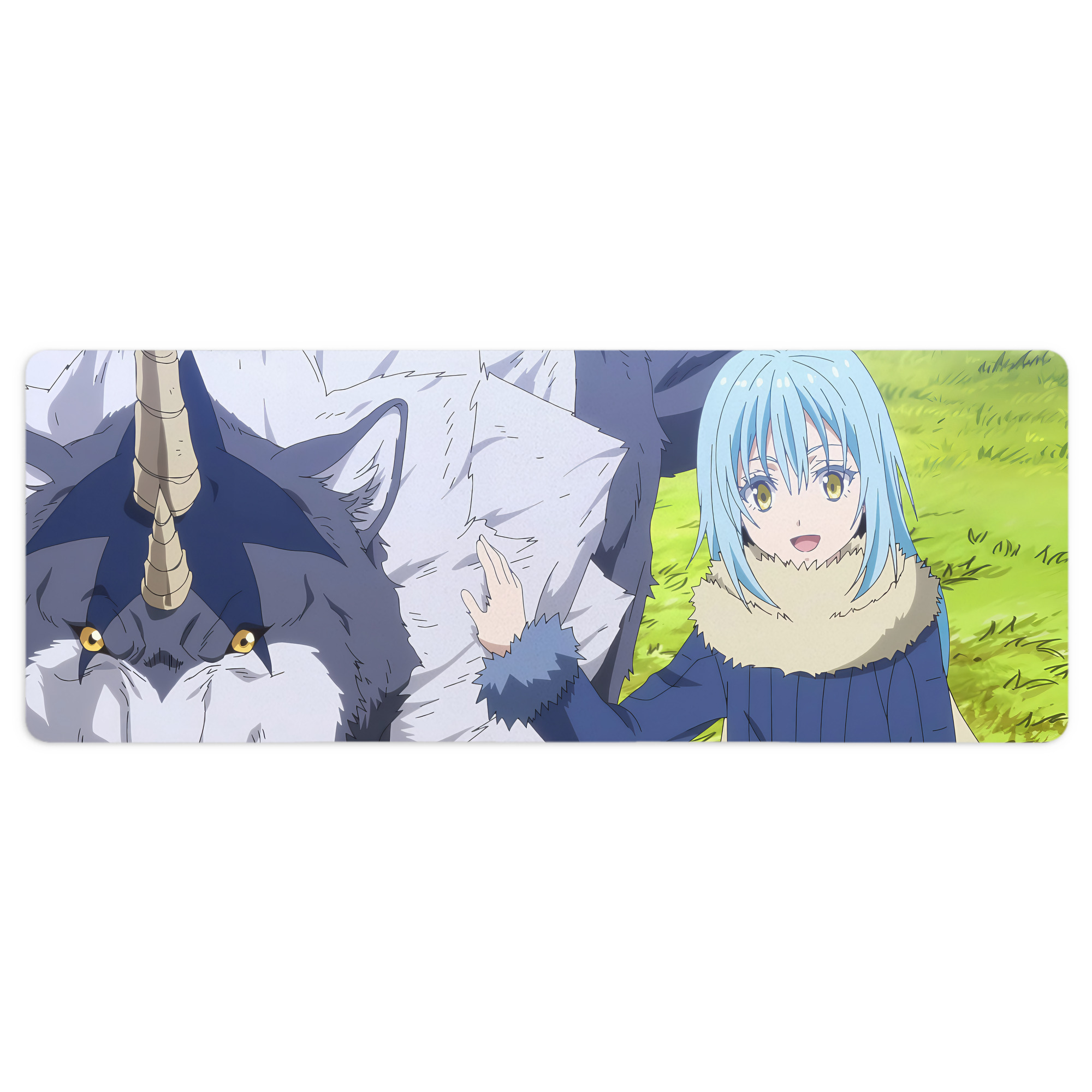 （画像用） 転スラ Regarding Reincarnated to Slime ステッチ加工 大判デスクマット／滑り止めマウスパッド
