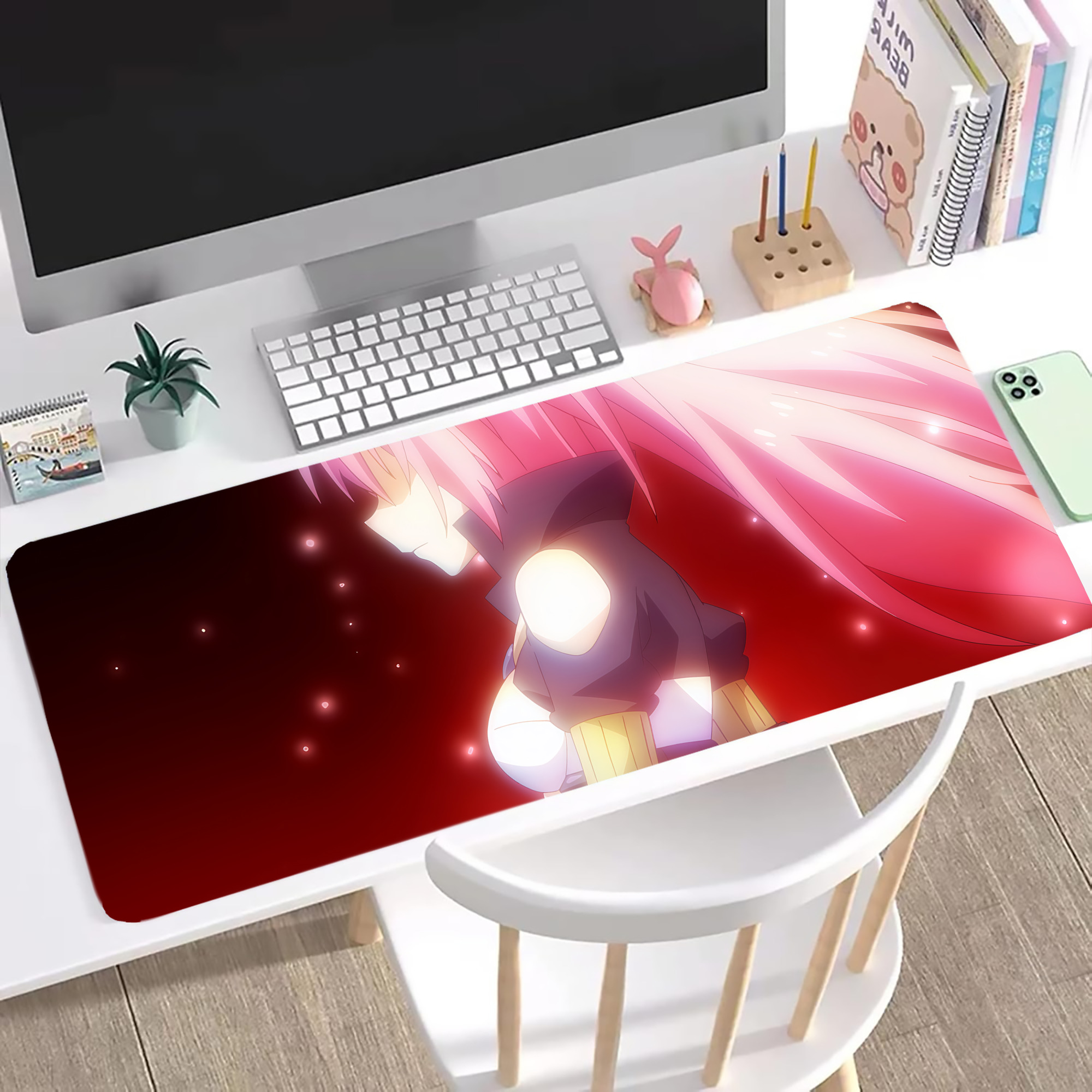 （画像用） 転スラ Regarding Reincarnated to Slime ステッチ加工 大判デスクマット／滑り止めマウスパッド