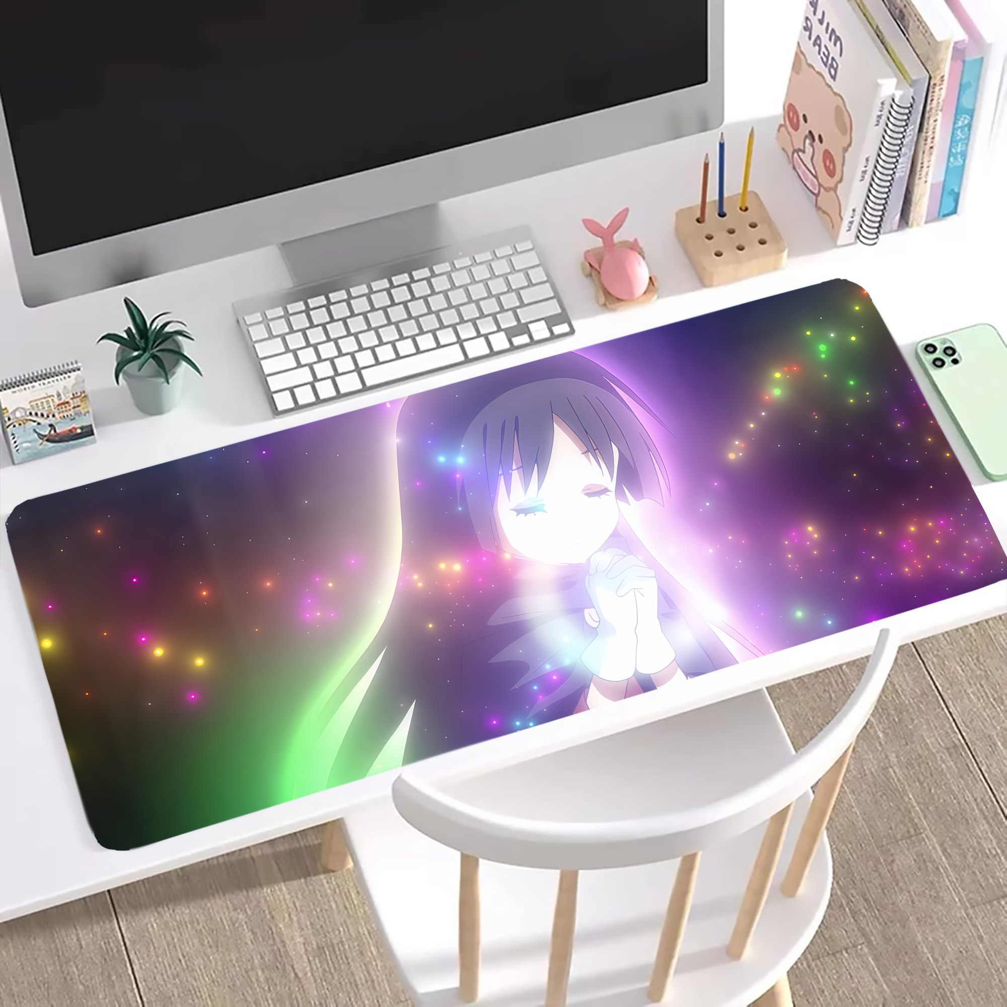 （画像用） 転スラ Regarding Reincarnated to Slime ステッチ加工 大判デスクマット／滑り止めマウスパッド