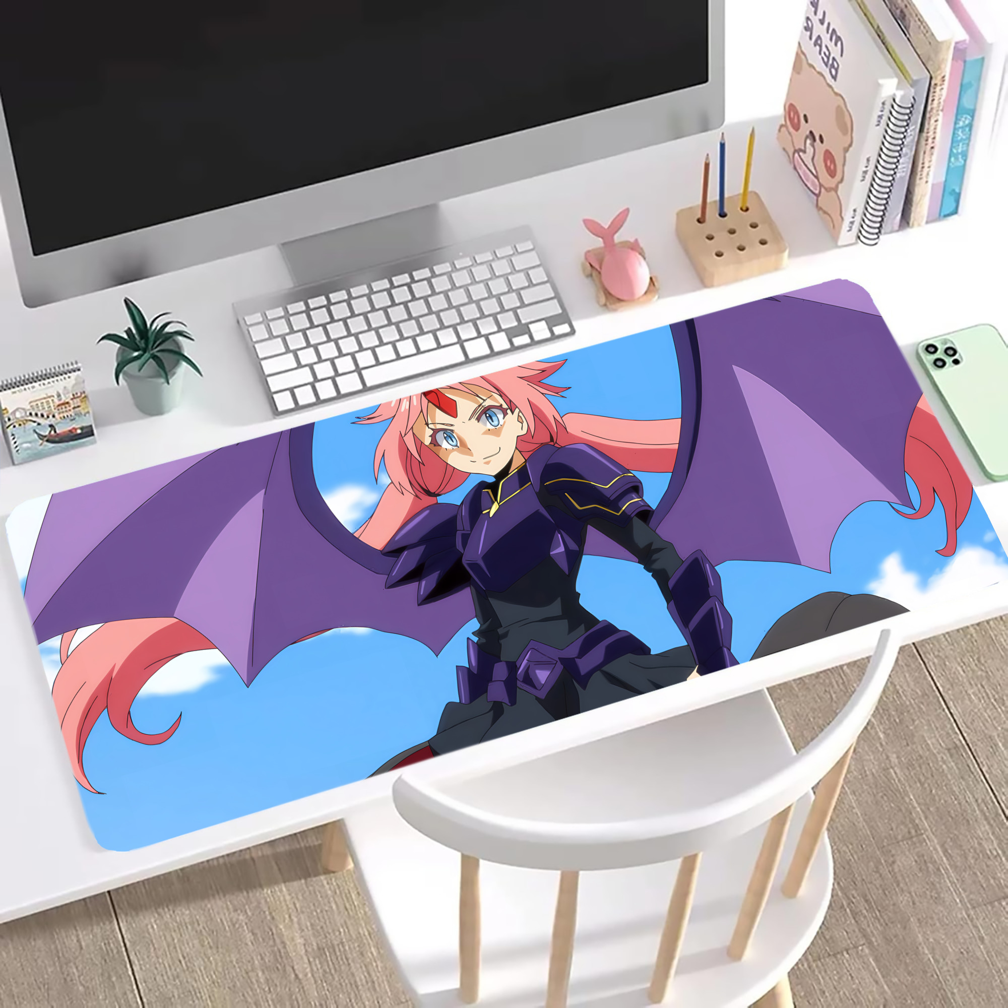 （画像用） 転スラ Regarding Reincarnated to Slime ステッチ加工 大判デスクマット／滑り止めマウスパッド
