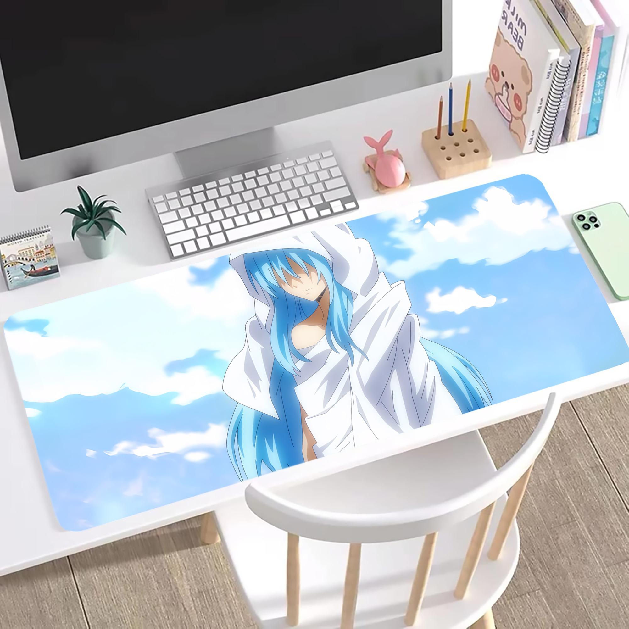 （画像用） 転スラ Regarding Reincarnated to Slime ステッチ加工 大判デスクマット／滑り止めマウスパッド