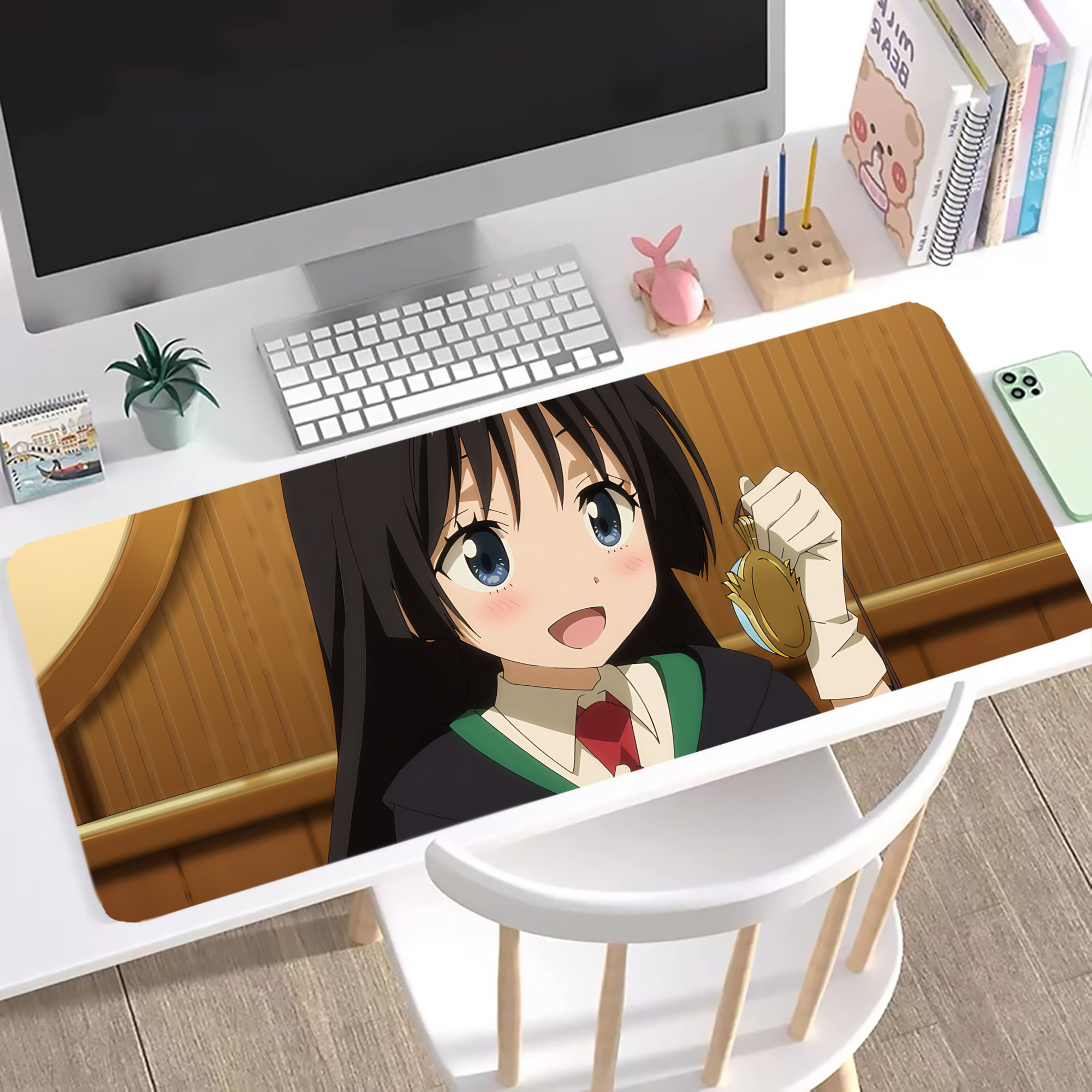 （画像用） 転スラ Regarding Reincarnated to Slime ステッチ加工 大判デスクマット／滑り止めマウスパッド