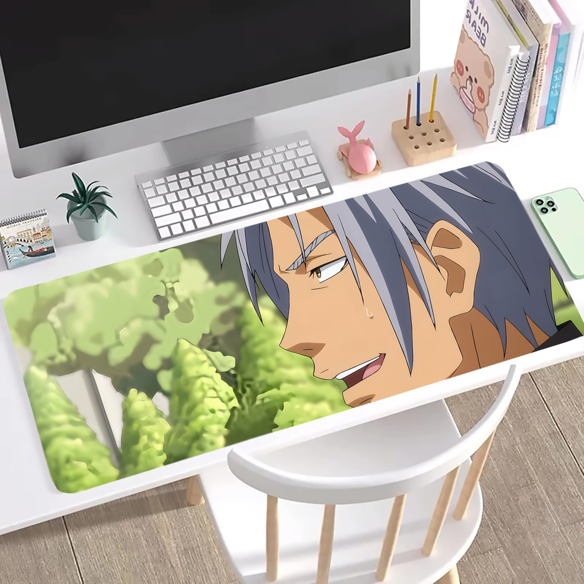 （画像用） 転スラ Regarding Reincarnated to Slime ステッチ加工 大判デスクマット／滑り止めマウスパッド