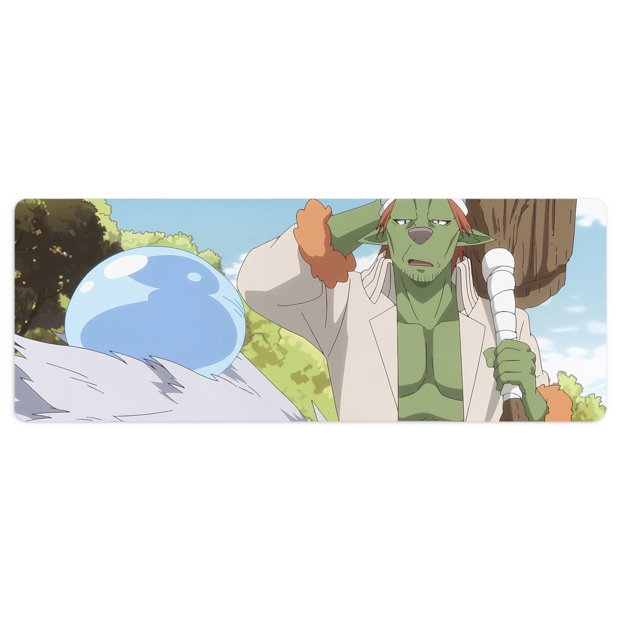 （画像用） 転スラ Regarding Reincarnated to Slime ステッチ加工 大判デスクマット／滑り止めマウスパッド