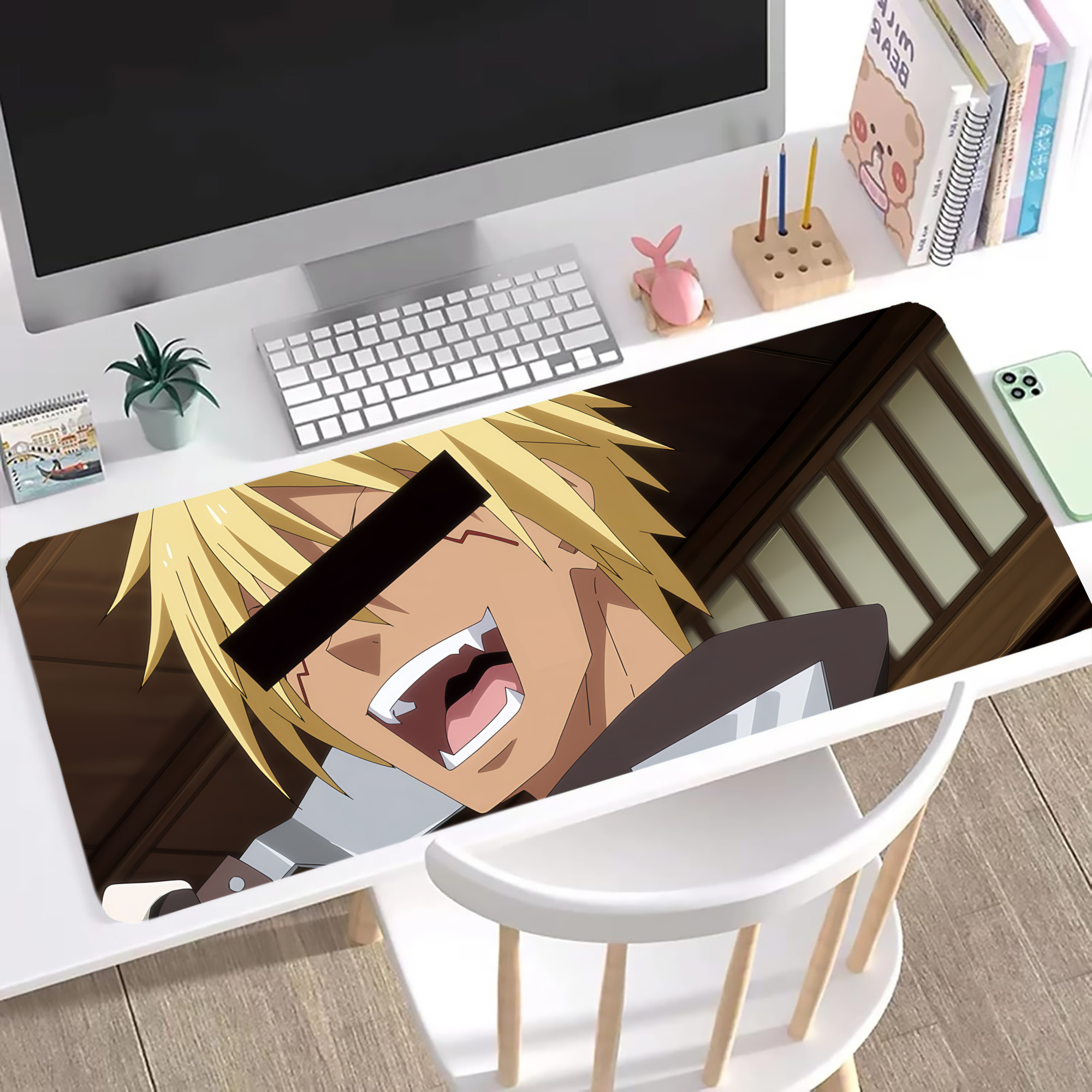 （画像用） 転スラ Regarding Reincarnated to Slime ステッチ加工 大判デスクマット／滑り止めマウスパッド
