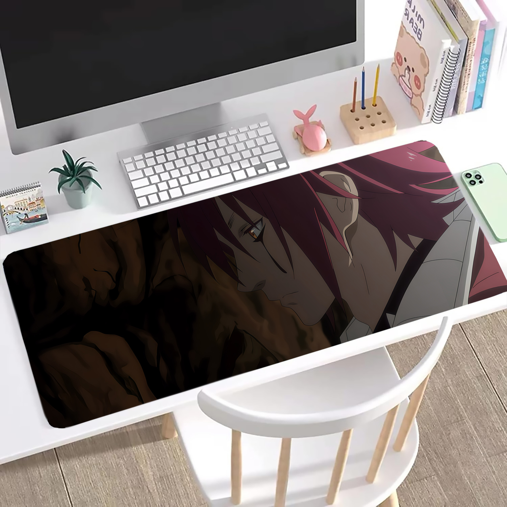 （画像用） 転スラ Regarding Reincarnated to Slime ステッチ加工 大判デスクマット／滑り止めマウスパッド