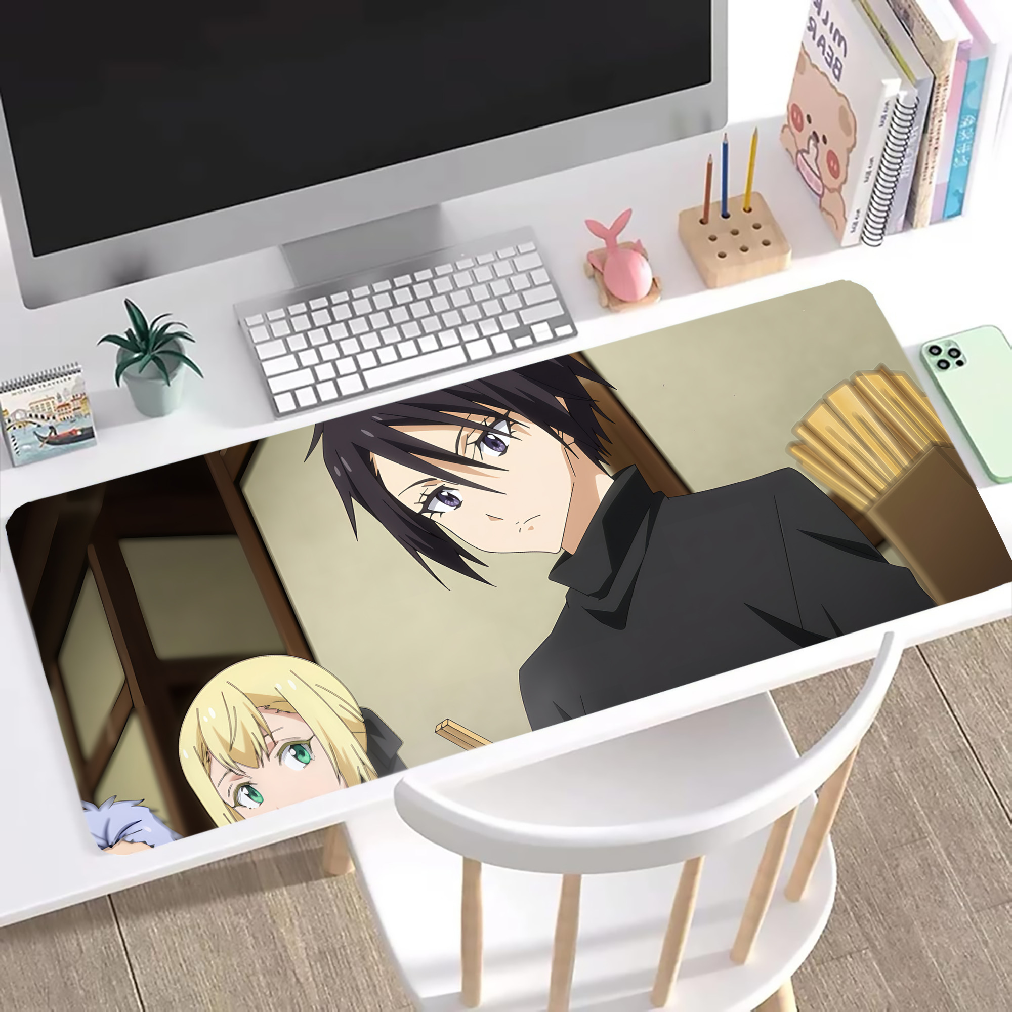 （画像用） 転スラ Regarding Reincarnated to Slime ステッチ加工 大判デスクマット／滑り止めマウスパッド