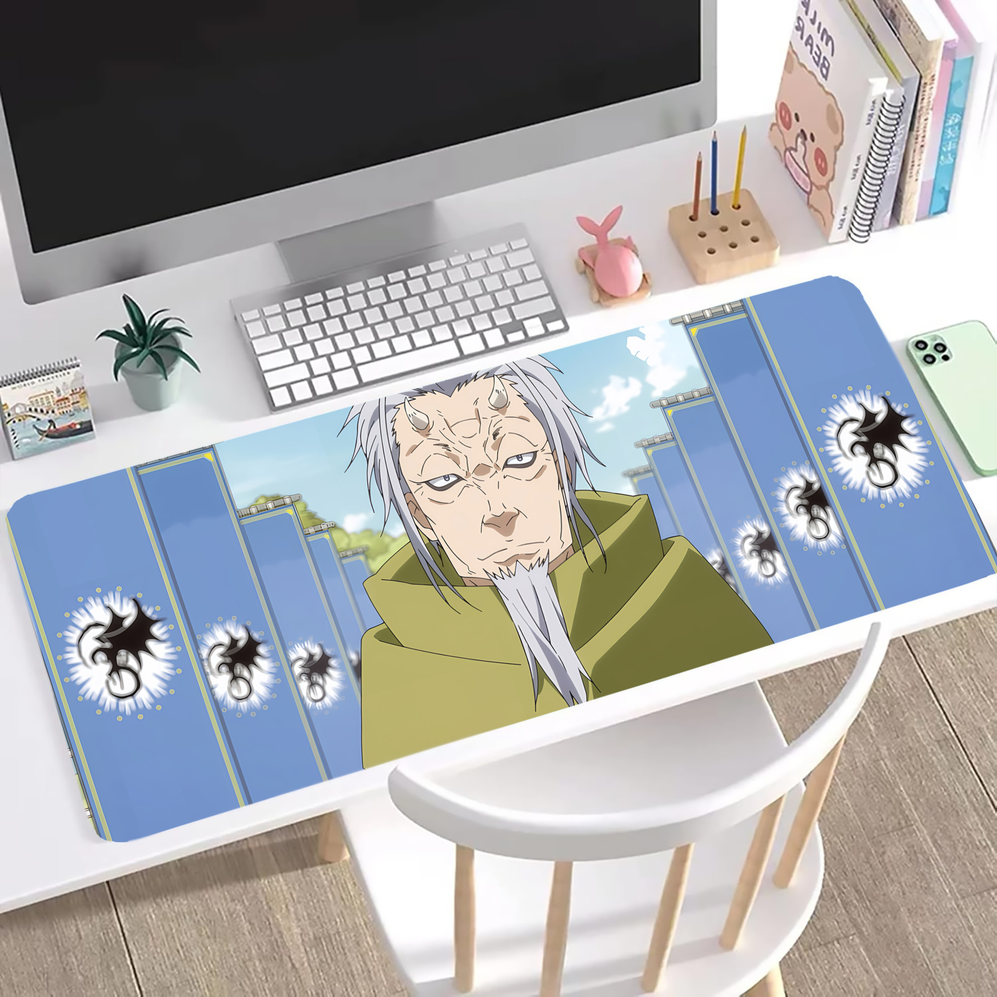 （画像用） 転スラ Regarding Reincarnated to Slime ステッチ加工 大判デスクマット／滑り止めマウスパッド