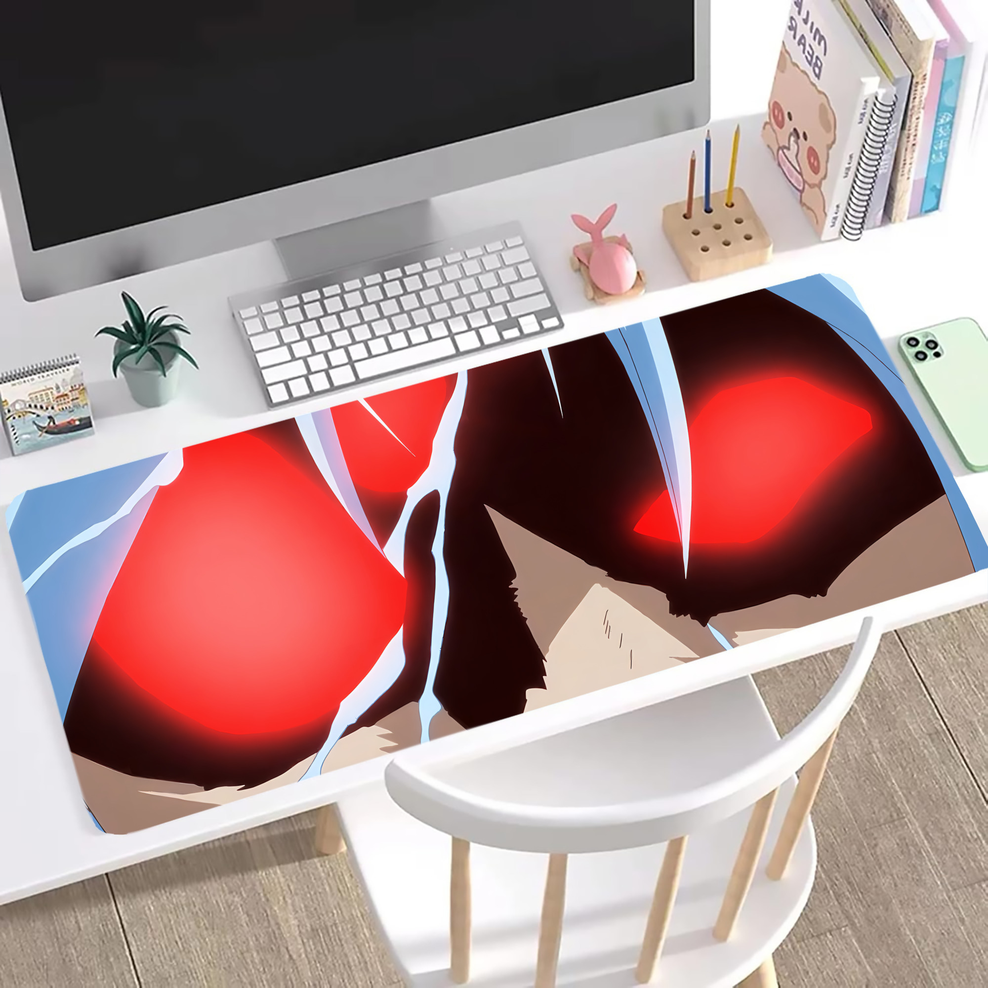 （画像用） 転スラ Regarding Reincarnated to Slime ステッチ加工 大判デスクマット／滑り止めマウスパッド