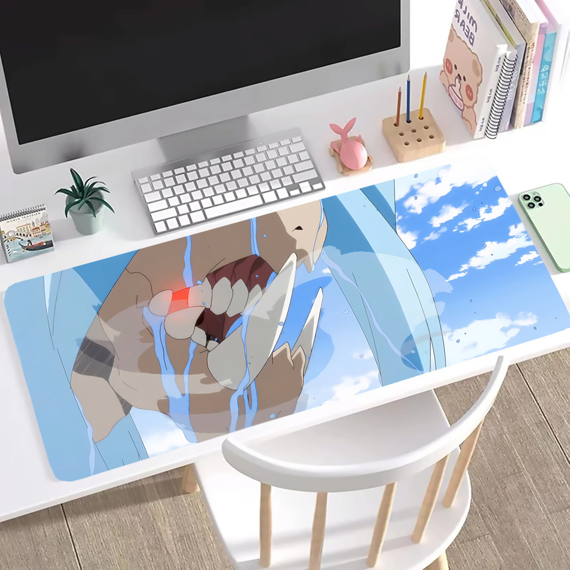 （画像用） 転スラ Regarding Reincarnated to Slime ステッチ加工 大判デスクマット／滑り止めマウスパッド
