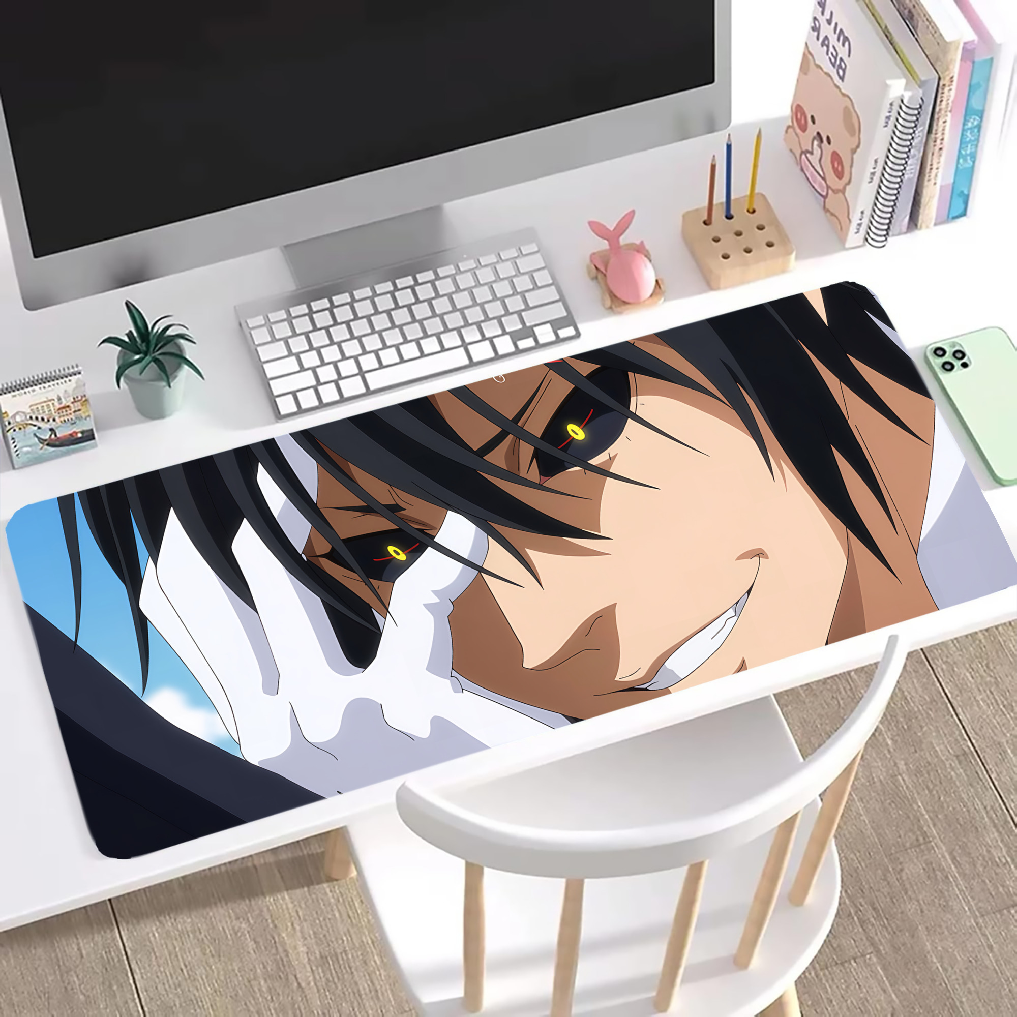 （画像用） 転スラ Regarding Reincarnated to Slime ステッチ加工 大判デスクマット／滑り止めマウスパッド