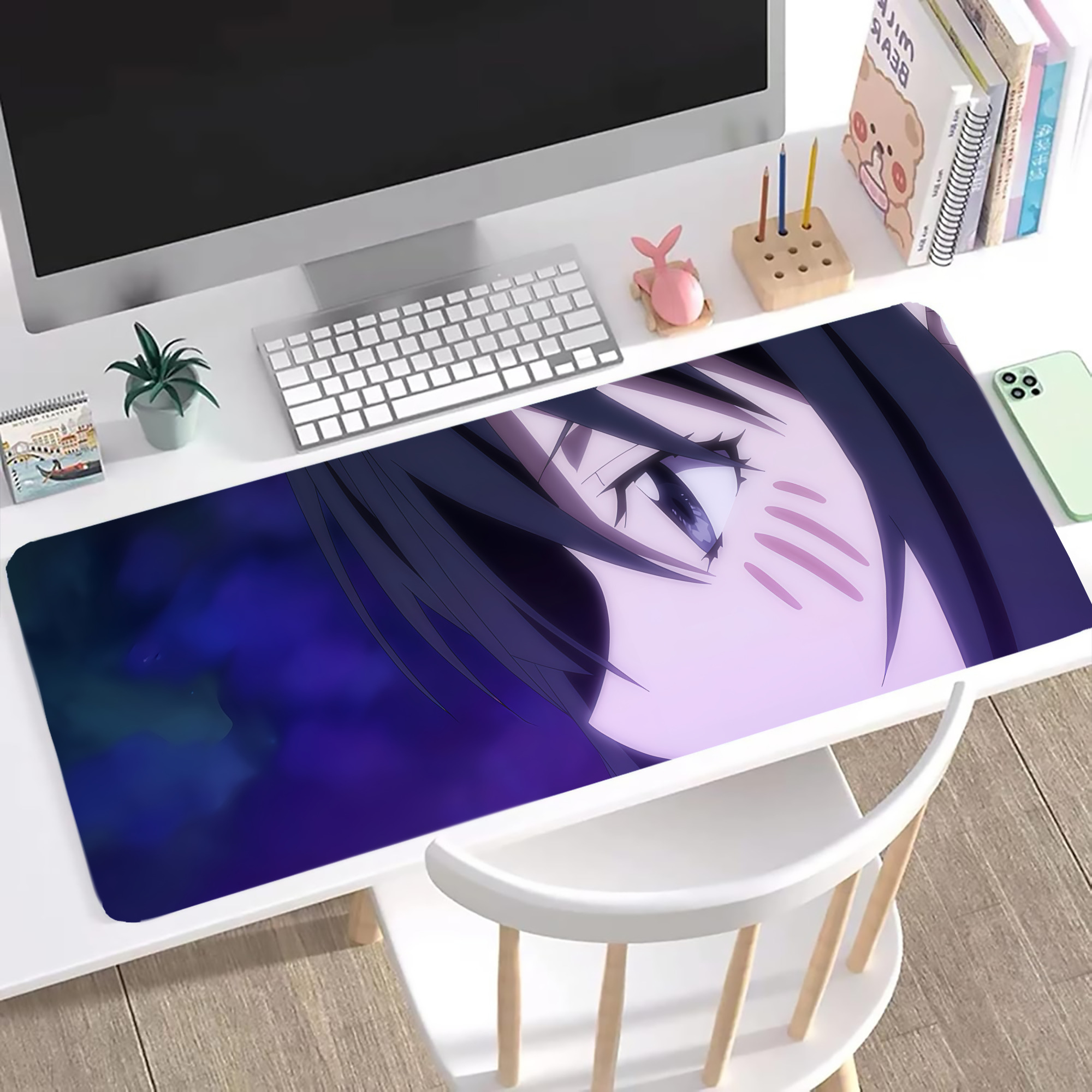 （画像用） 転スラ Regarding Reincarnated to Slime ステッチ加工 大判デスクマット／滑り止めマウスパッド