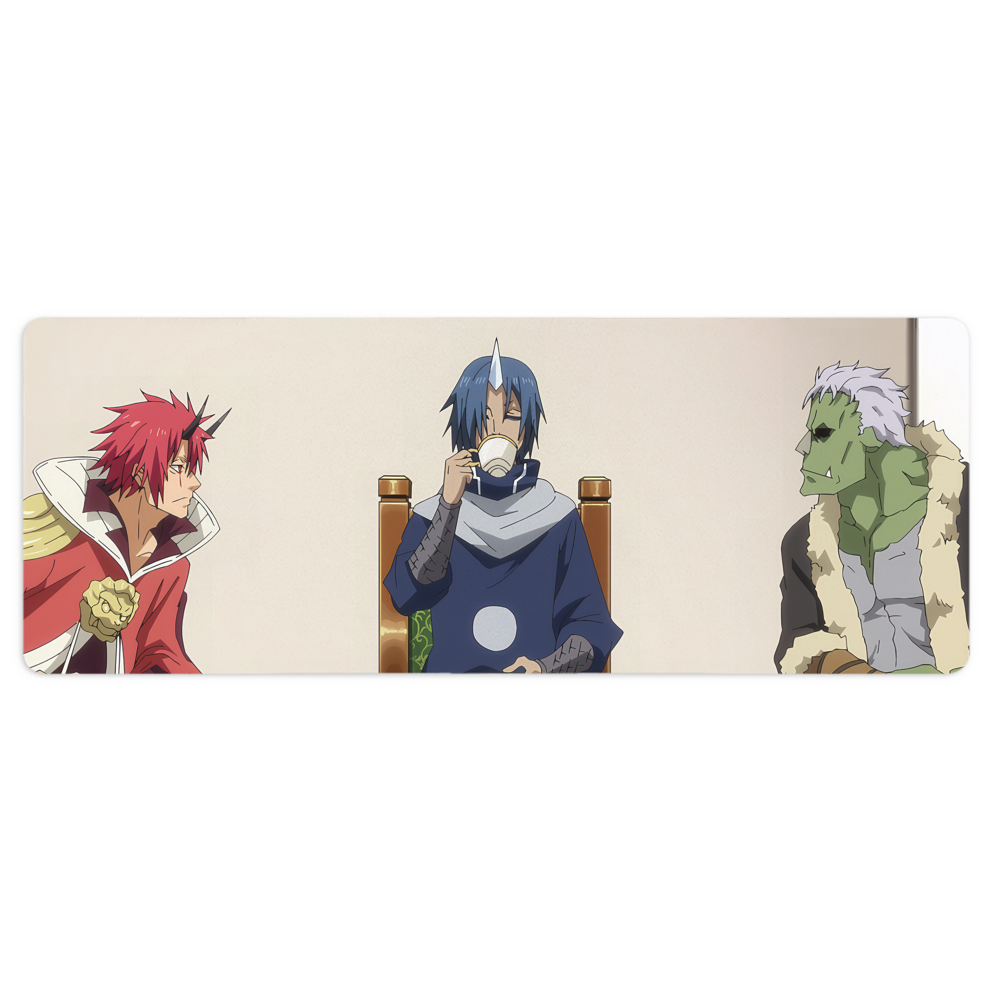 （画像用） 転スラ Regarding Reincarnated to Slime ステッチ加工 大判デスクマット／滑り止めマウスパッド