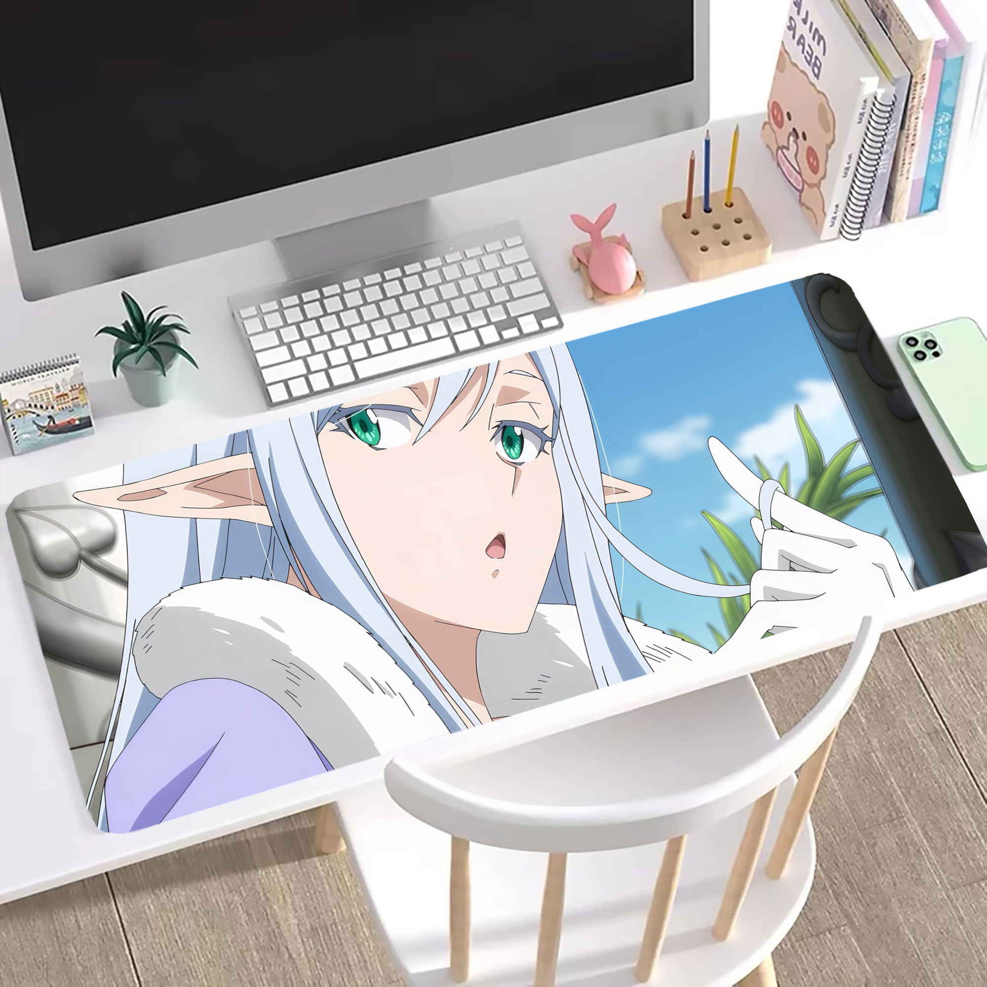 （画像用） 転スラ Regarding Reincarnated to Slime ステッチ加工 大判デスクマット／滑り止めマウスパッド
