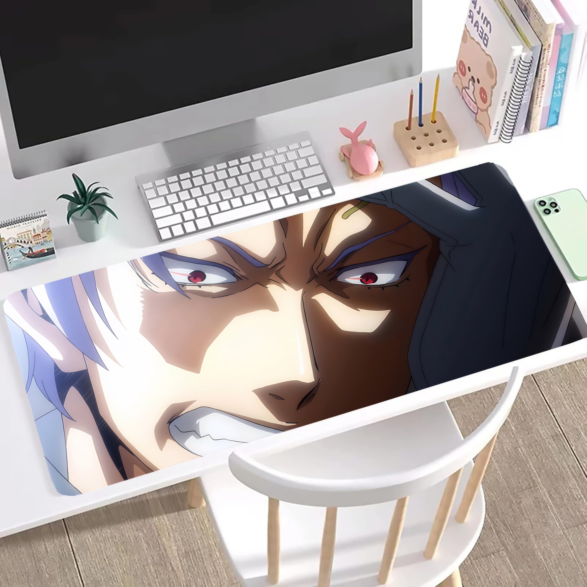 （画像用） 転スラ Regarding Reincarnated to Slime ステッチ加工 大判デスクマット／滑り止めマウスパッド
