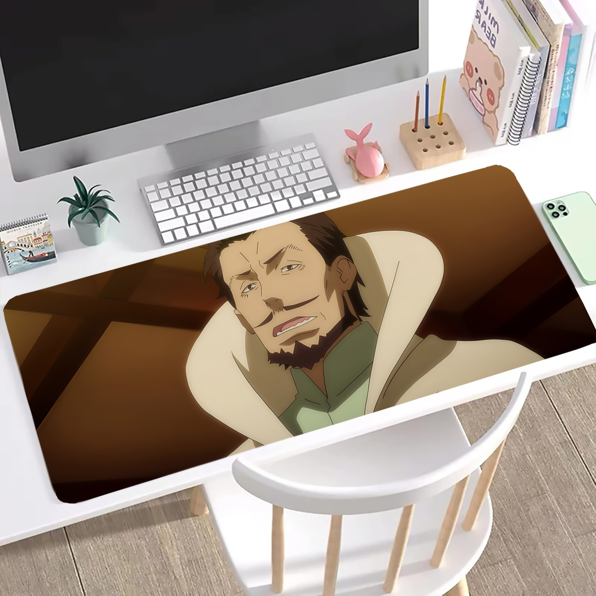 （画像用） 転スラ Regarding Reincarnated to Slime ステッチ加工 大判デスクマット／滑り止めマウスパッド