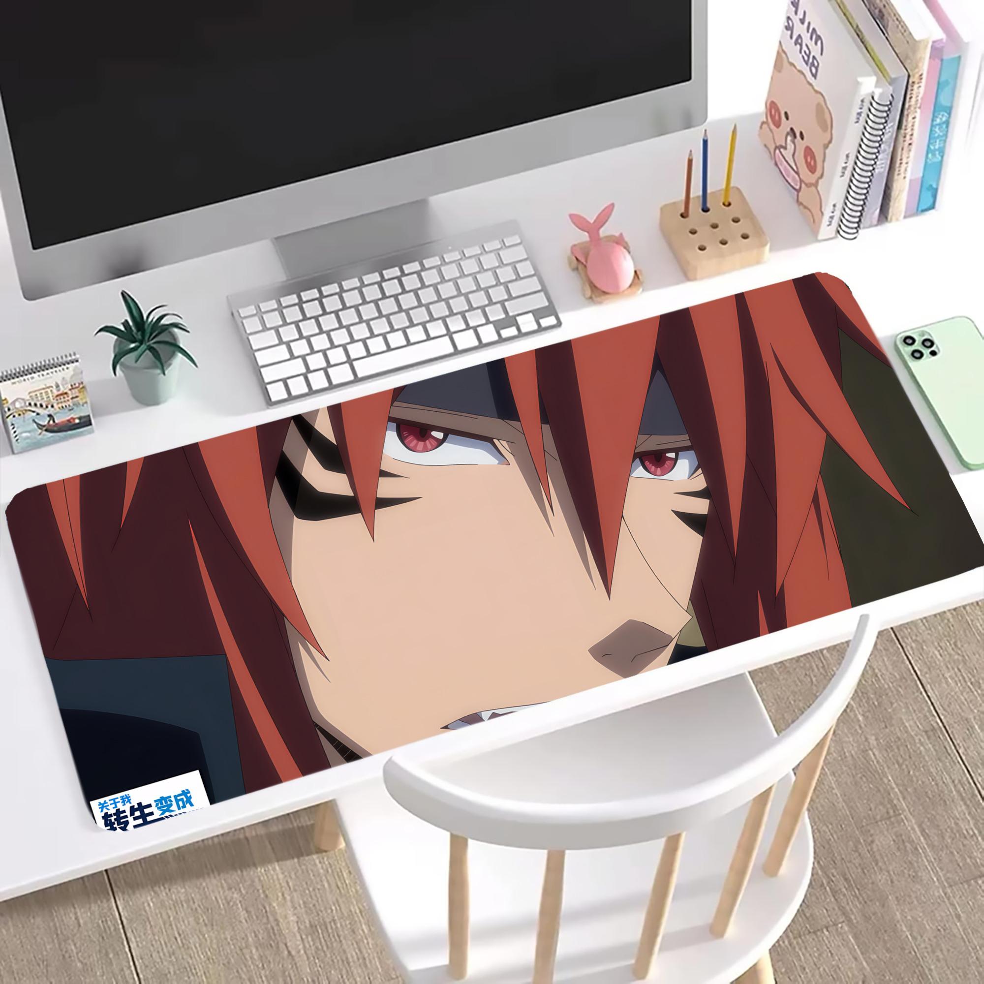（画像用） 転スラ Regarding Reincarnated to Slime ステッチ加工 大判デスクマット／滑り止めマウスパッド