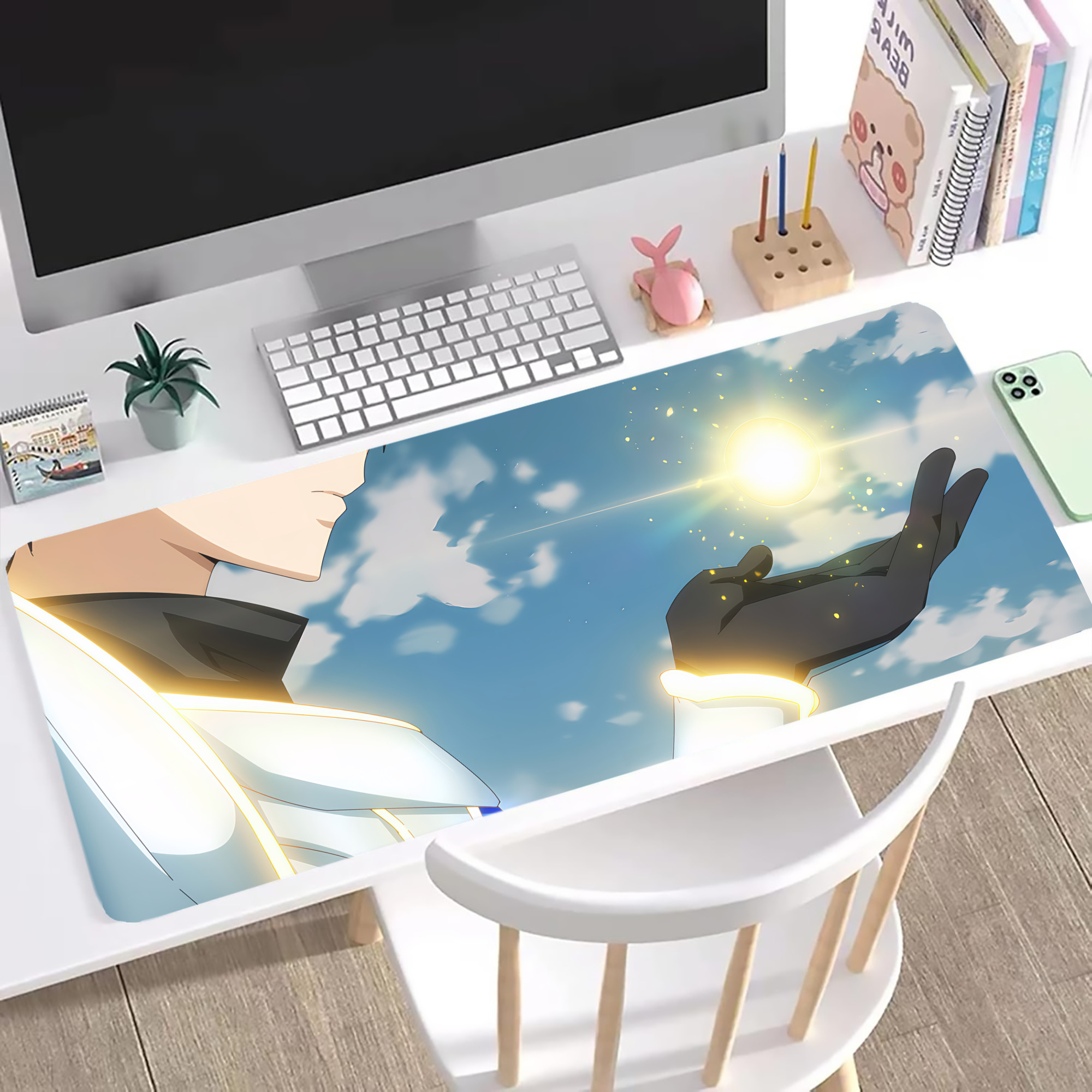 （画像用） 転スラ Regarding Reincarnated to Slime ステッチ加工 大判デスクマット／滑り止めマウスパッド