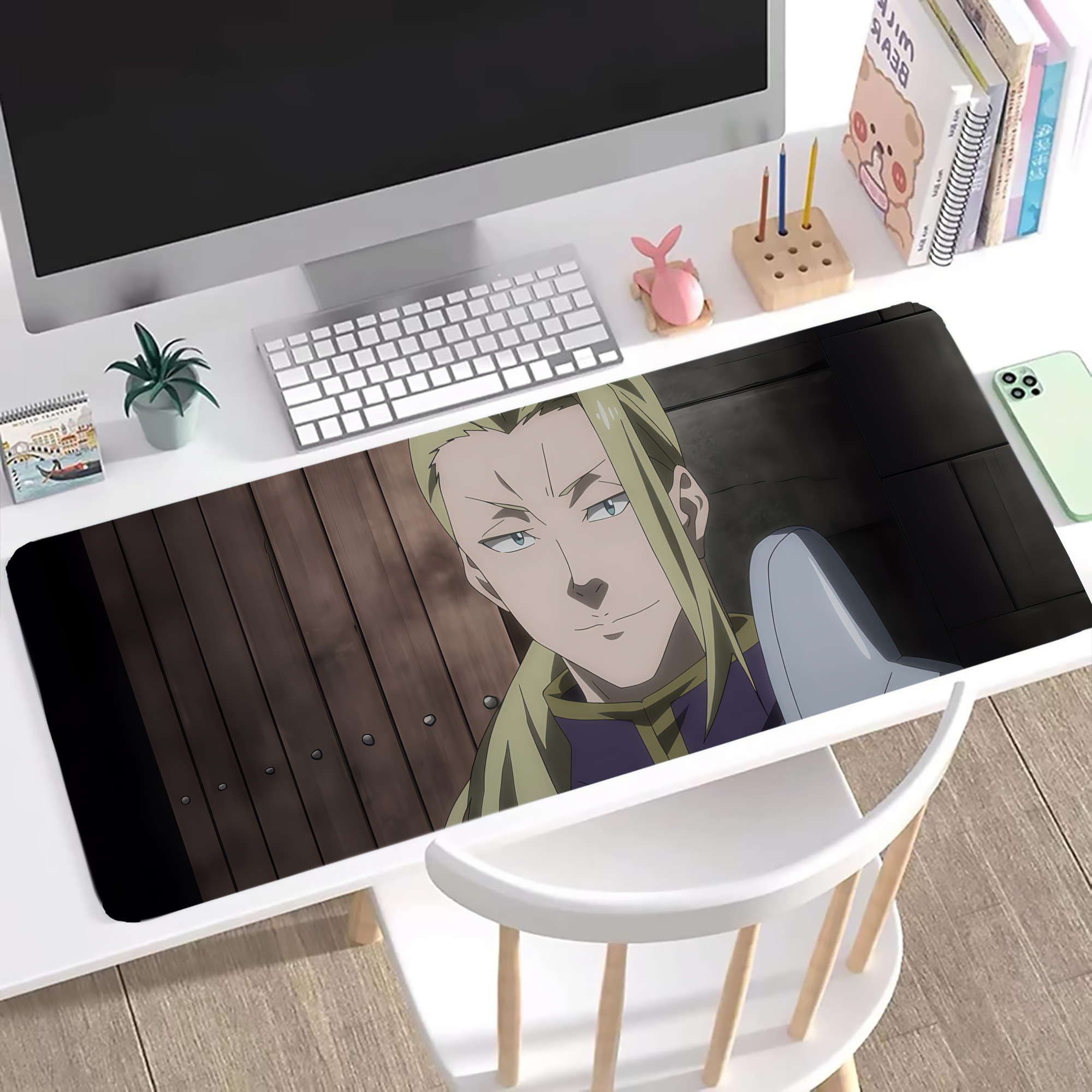 （画像用） 転スラ Regarding Reincarnated to Slime ステッチ加工 大判デスクマット／滑り止めマウスパッド