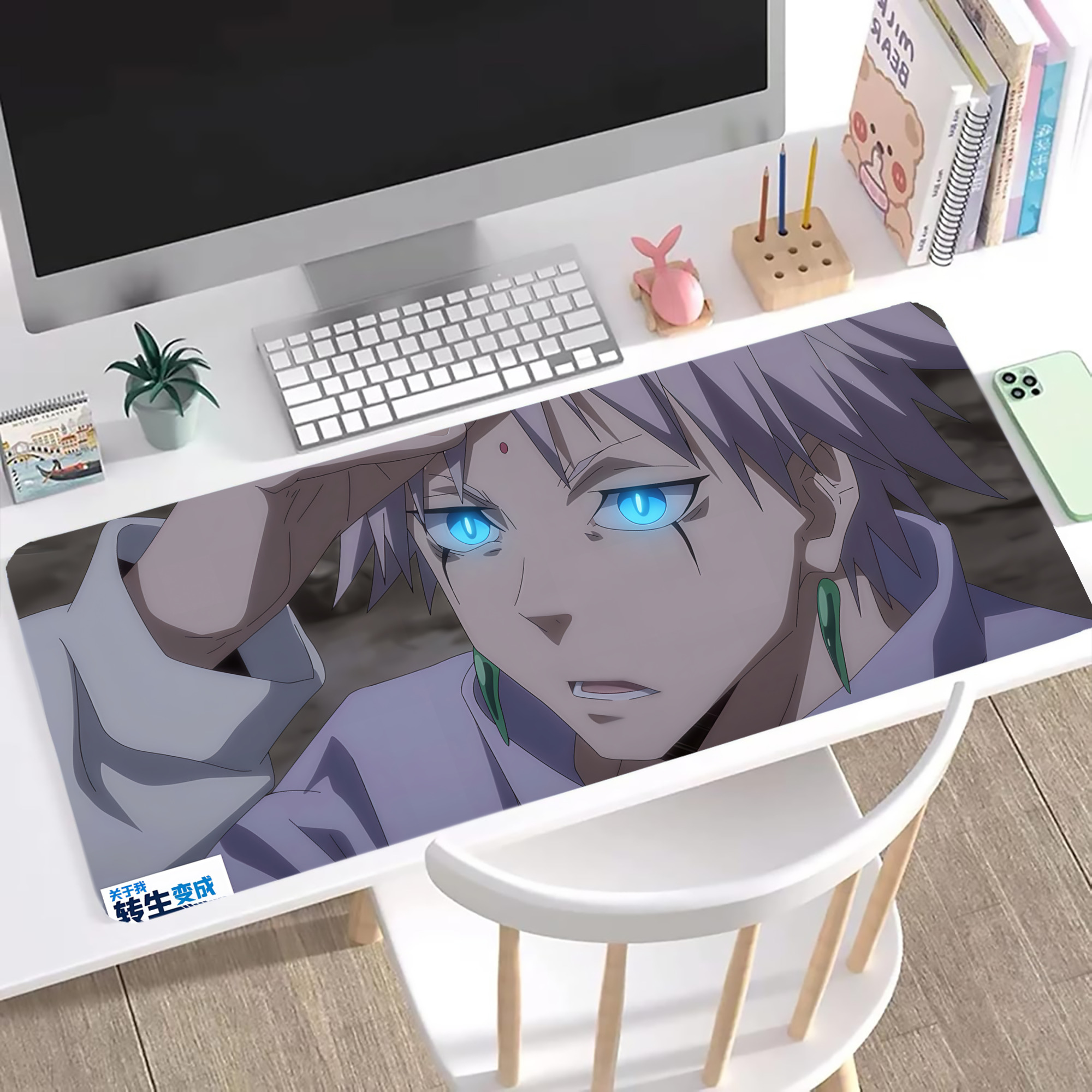 （画像用） 転スラ Regarding Reincarnated to Slime ステッチ加工 大判デスクマット／滑り止めマウスパッド