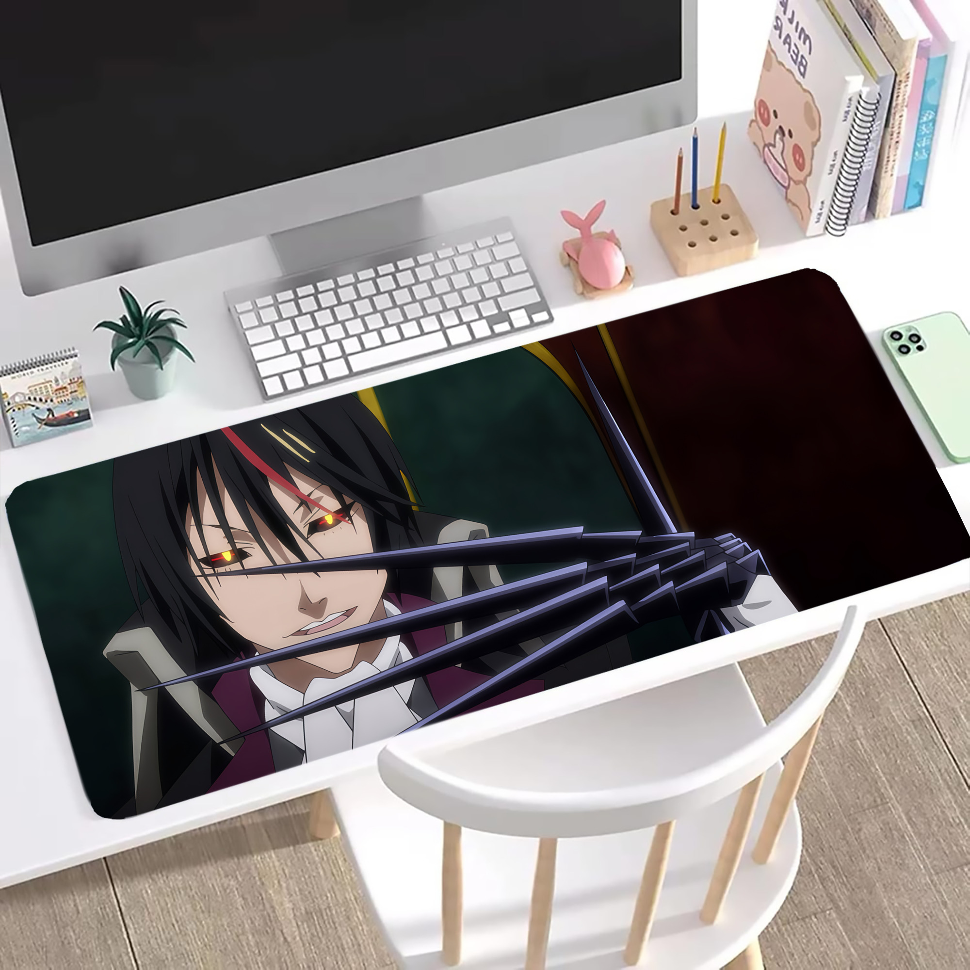 （画像用） 転スラ Regarding Reincarnated to Slime ステッチ加工 大判デスクマット／滑り止めマウスパッド