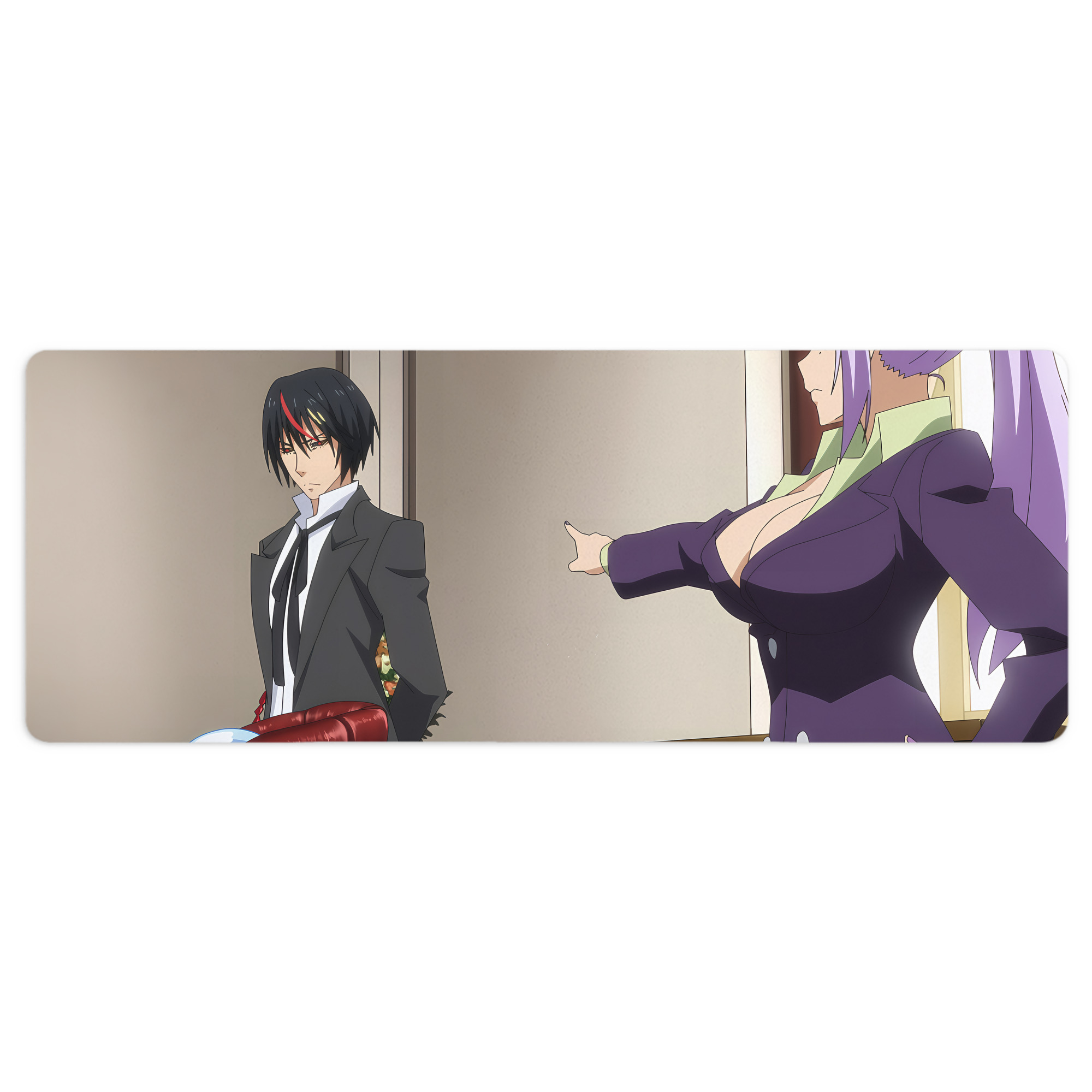 （画像用） 転スラ Regarding Reincarnated to Slime ステッチ加工 大判デスクマット／滑り止めマウスパッド
