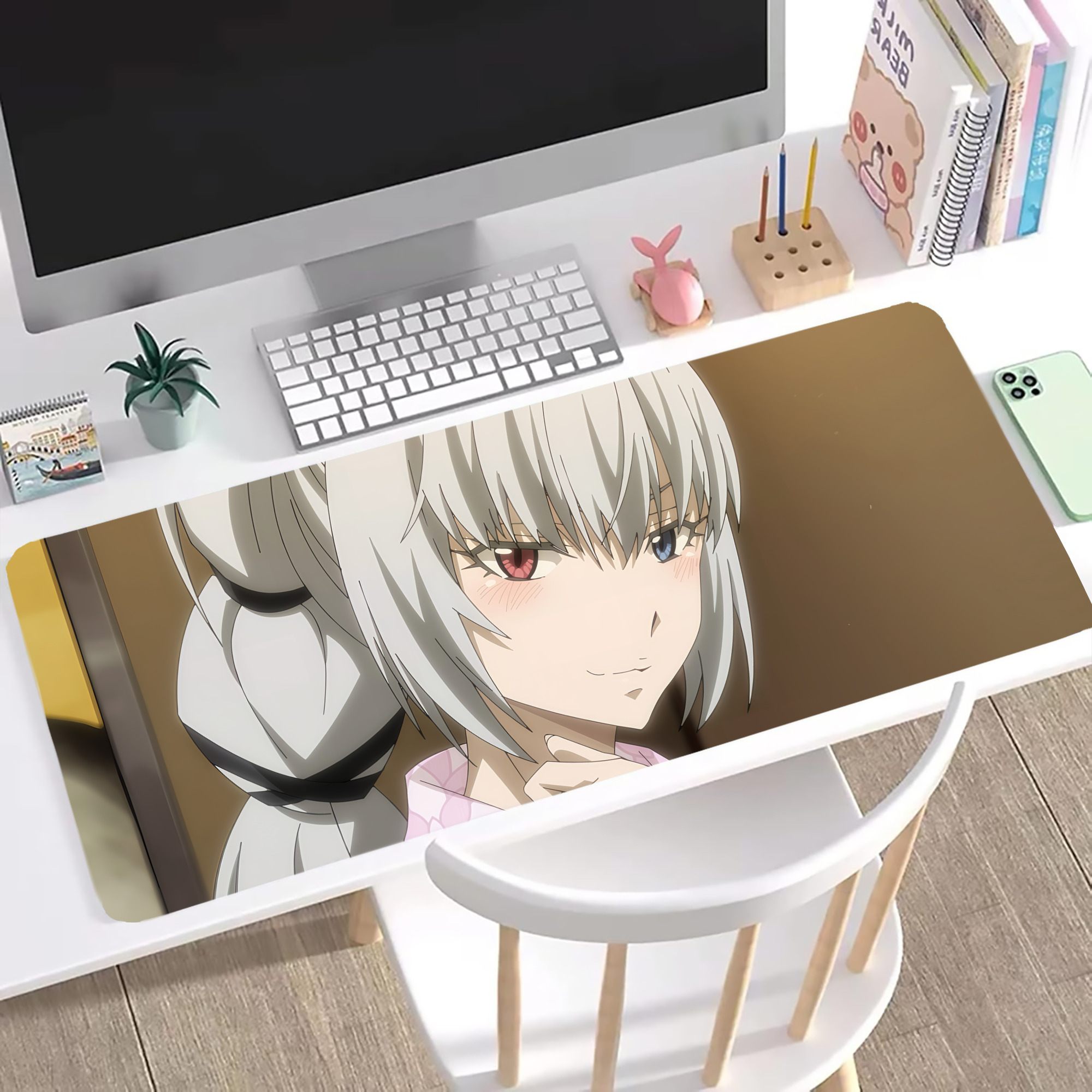 （画像用） 転スラ Regarding Reincarnated to Slime ステッチ加工 大判デスクマット／滑り止めマウスパッド