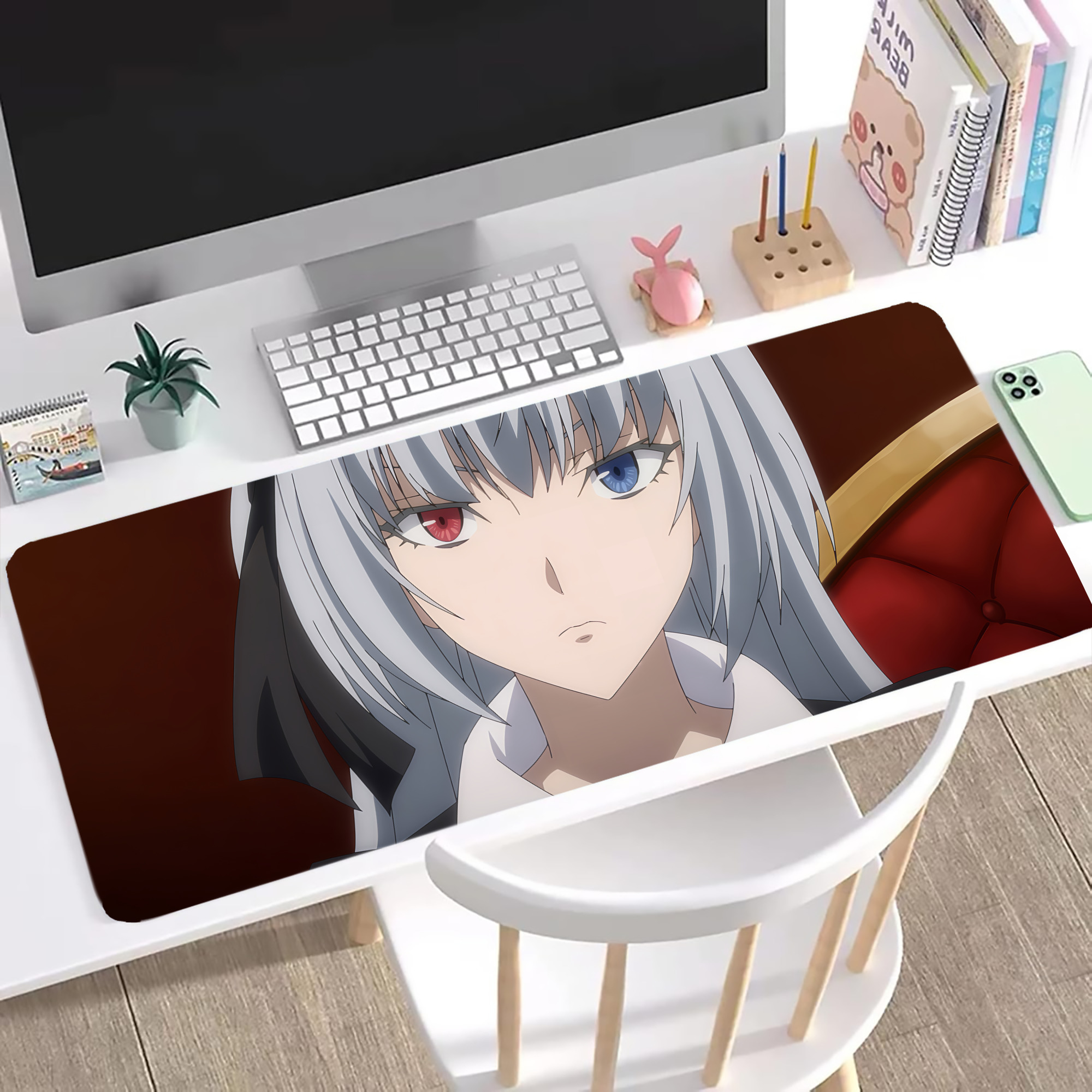 （画像用） 転スラ Regarding Reincarnated to Slime ステッチ加工 大判デスクマット／滑り止めマウスパッド
