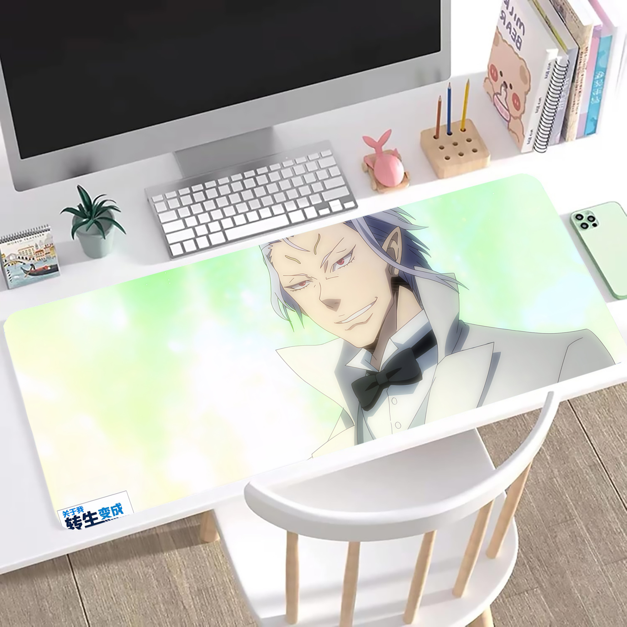 （画像用） 転スラ Regarding Reincarnated to Slime ステッチ加工 大判デスクマット／滑り止めマウスパッド