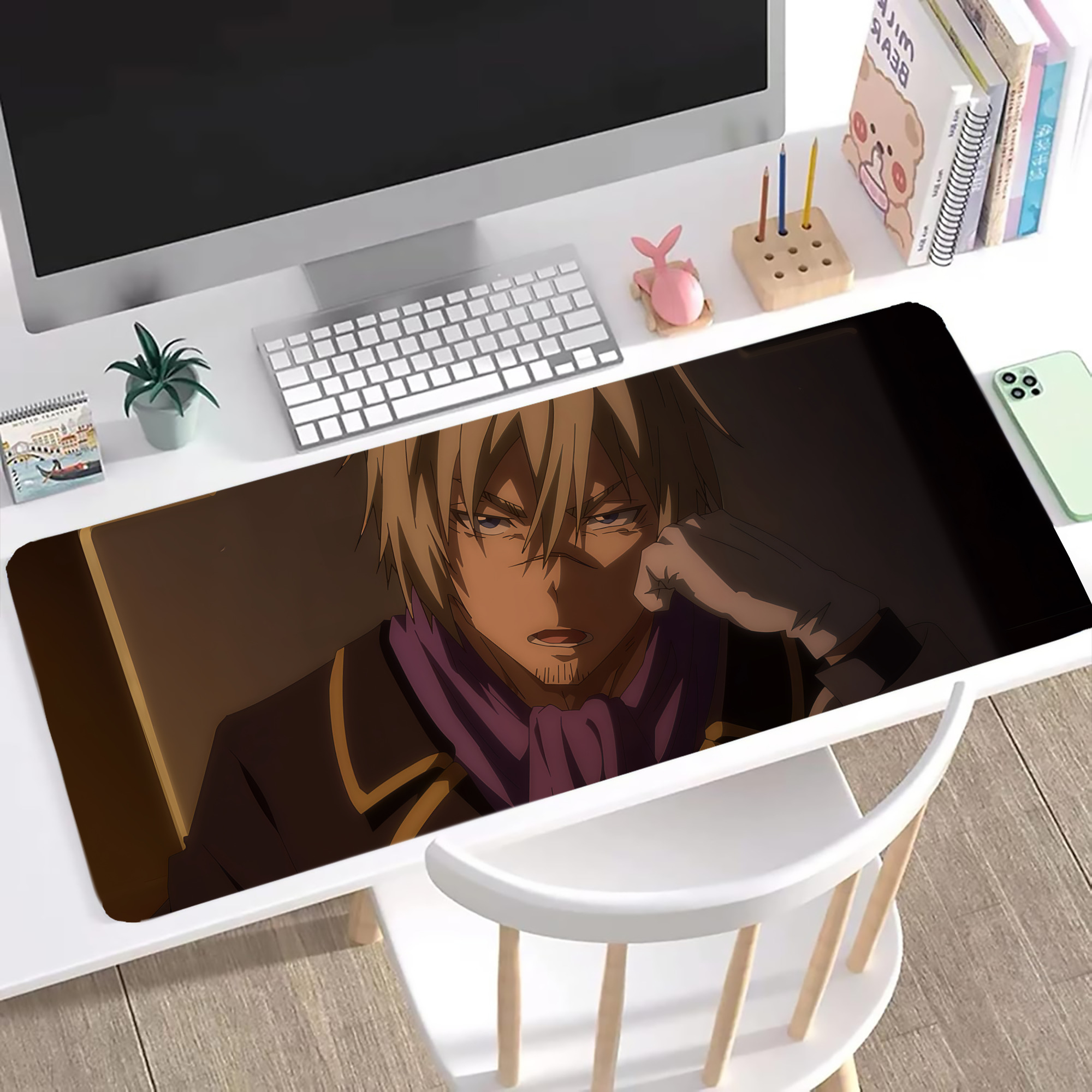（画像用） 転スラ Regarding Reincarnated to Slime ステッチ加工 大判デスクマット／滑り止めマウスパッド