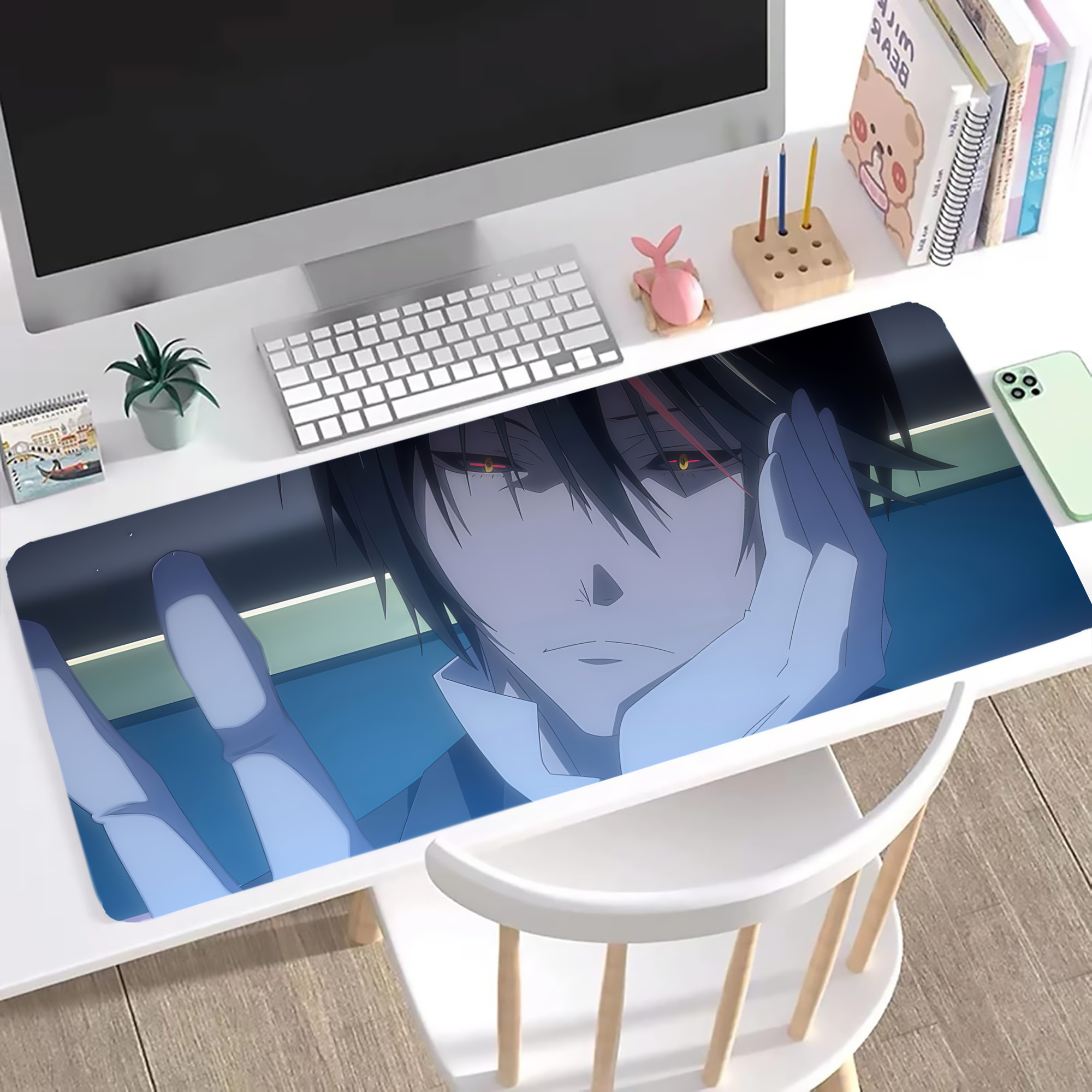 （画像用） 転スラ Regarding Reincarnated to Slime ステッチ加工 大判デスクマット／滑り止めマウスパッド