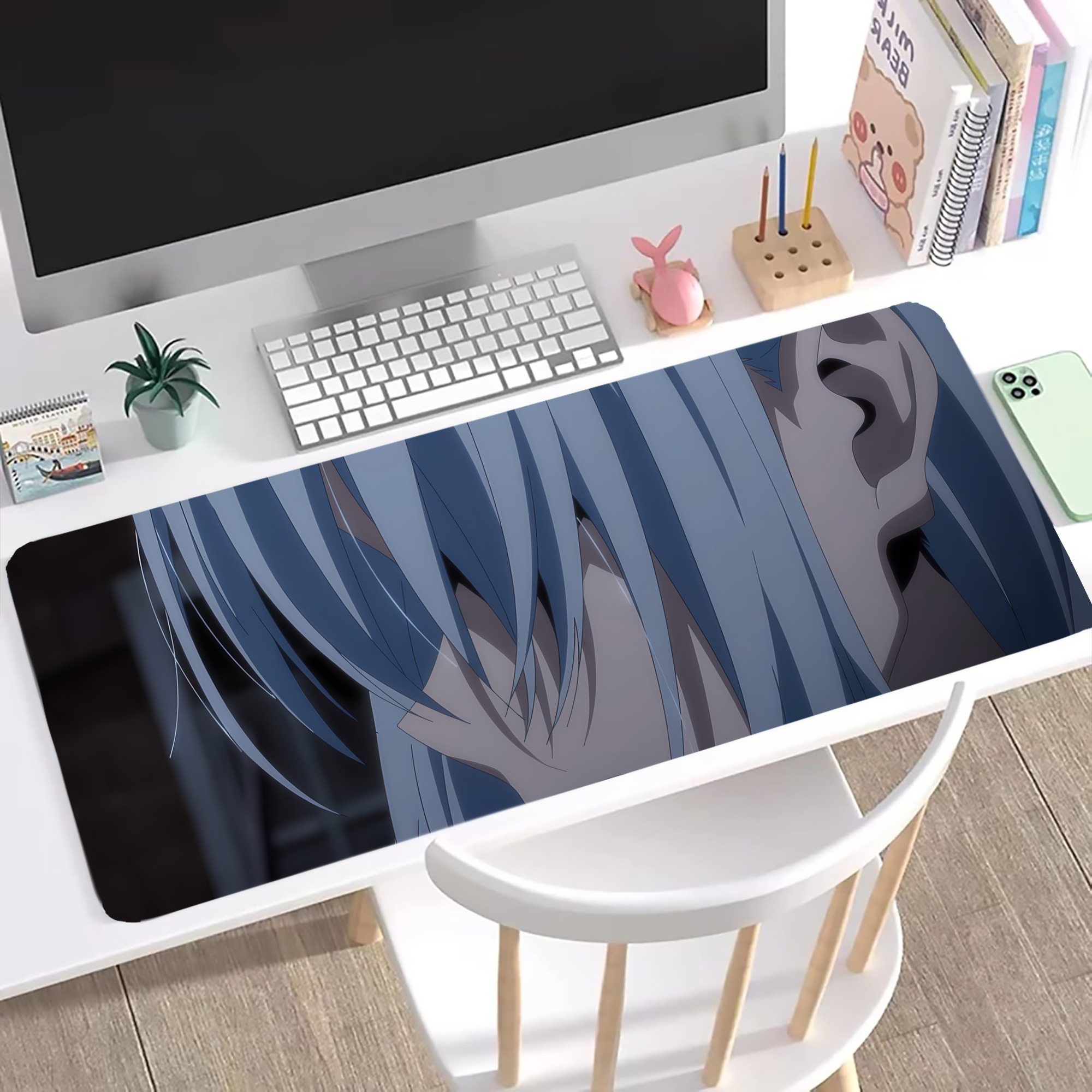 （画像用） 転スラ Regarding Reincarnated to Slime ステッチ加工 大判デスクマット／滑り止めマウスパッド