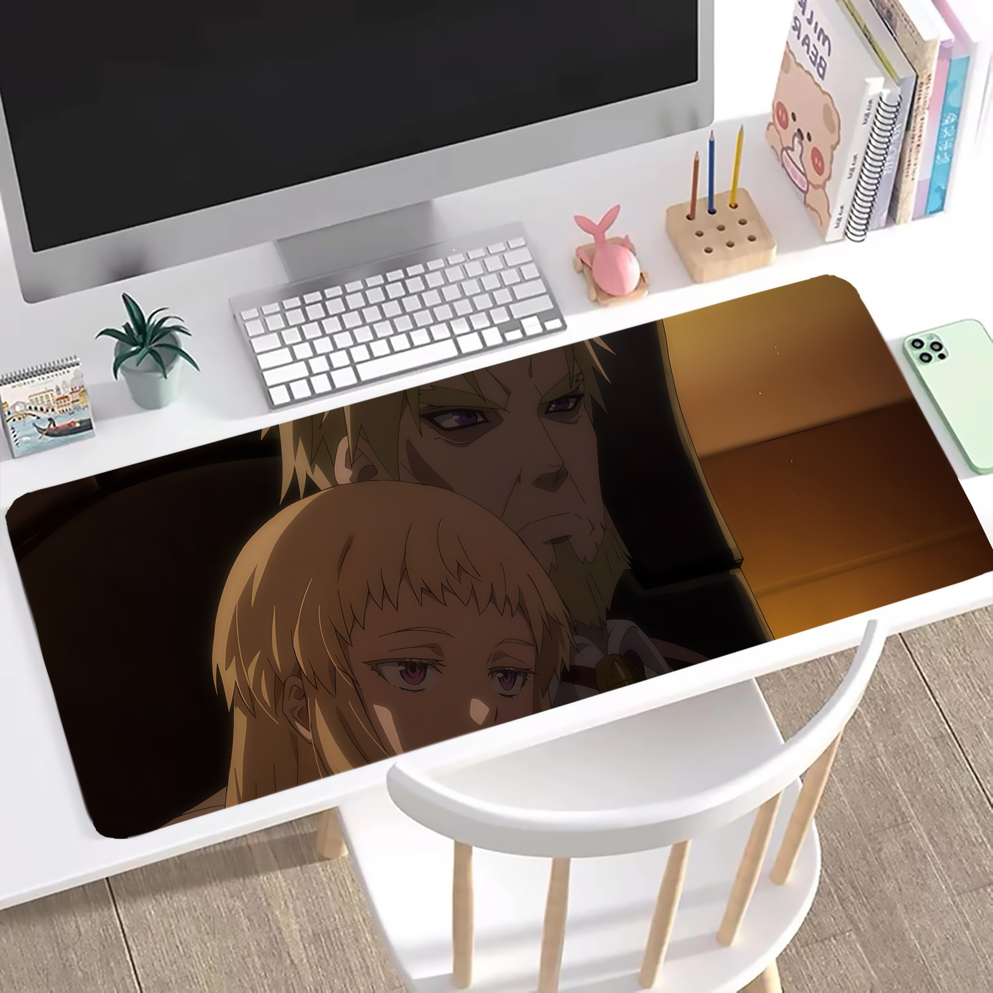 （画像用） 転スラ Regarding Reincarnated to Slime ステッチ加工 大判デスクマット／滑り止めマウスパッド