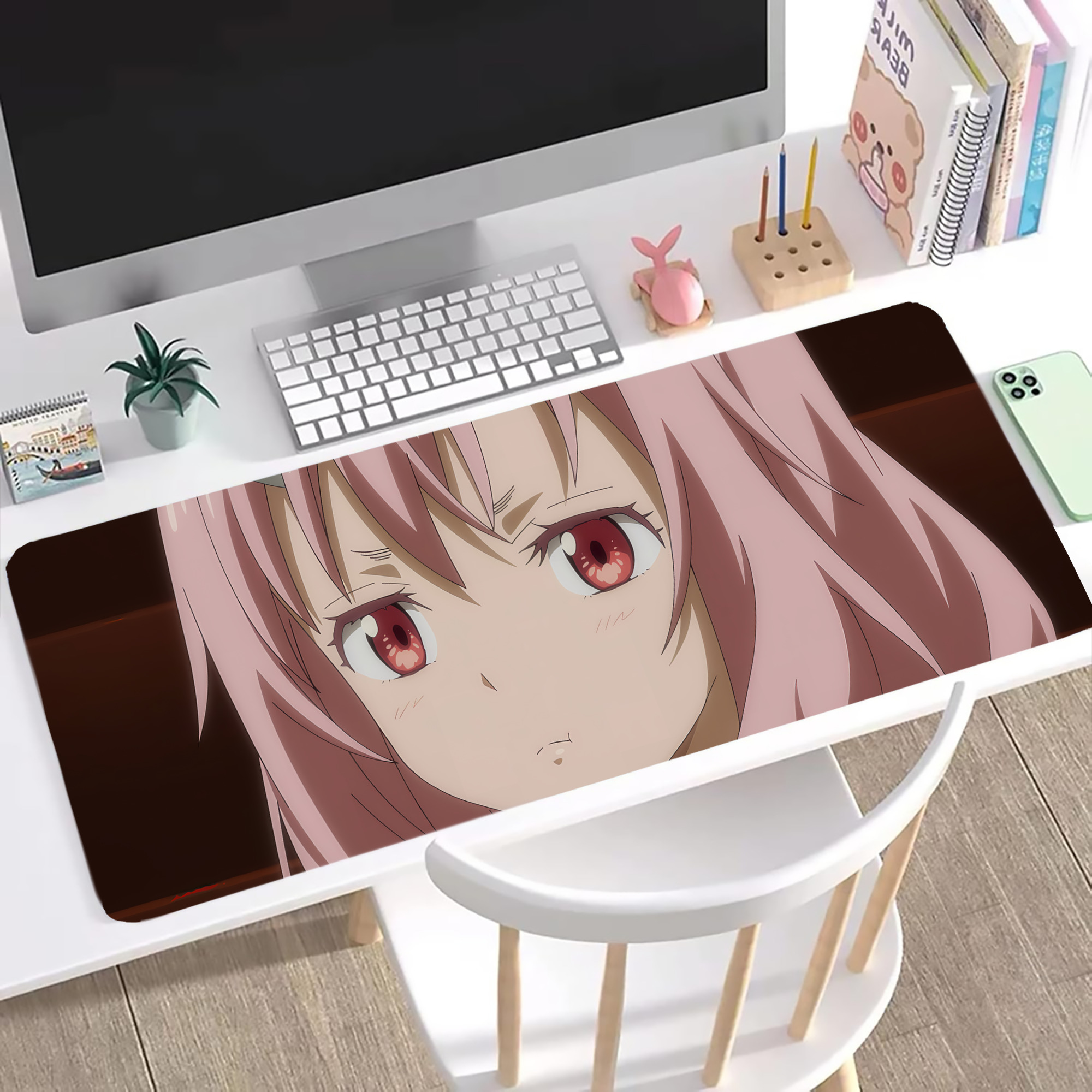 （画像用） 転スラ Regarding Reincarnated to Slime ステッチ加工 大判デスクマット／滑り止めマウスパッド
