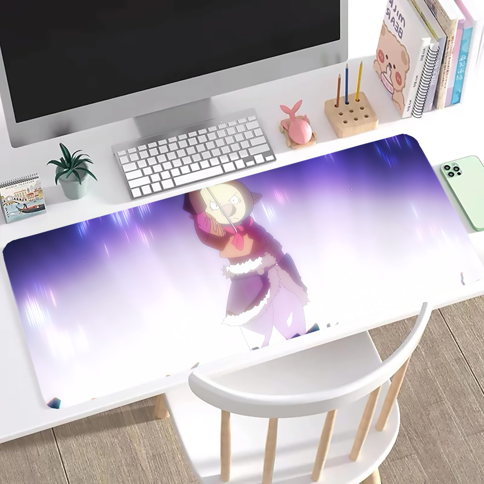 （画像用） 転スラ Regarding Reincarnated to Slime ステッチ加工 大判デスクマット／滑り止めマウスパッド
