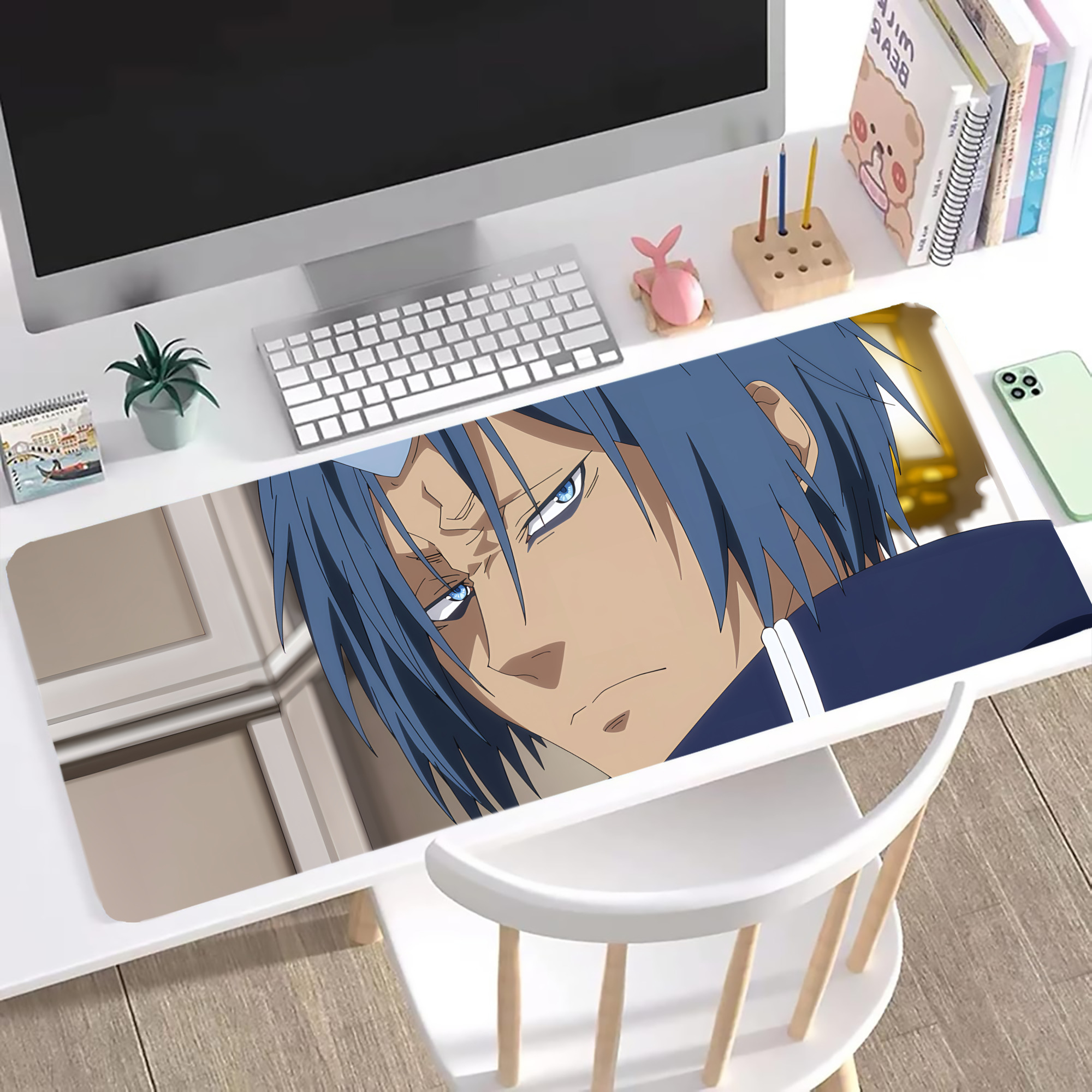（画像用） 転スラ Regarding Reincarnated to Slime ステッチ加工 大判デスクマット／滑り止めマウスパッド