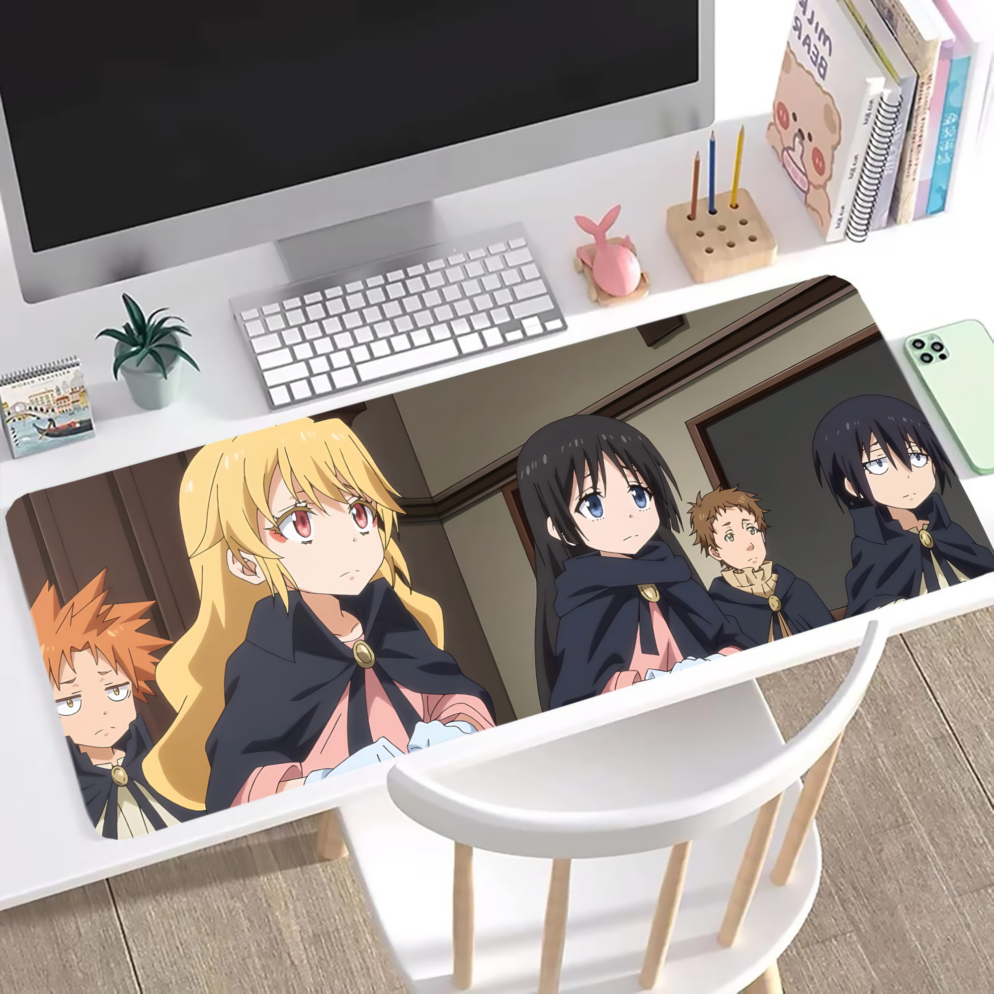 （画像用） 転スラ Regarding Reincarnated to Slime ステッチ加工 大判デスクマット／滑り止めマウスパッド