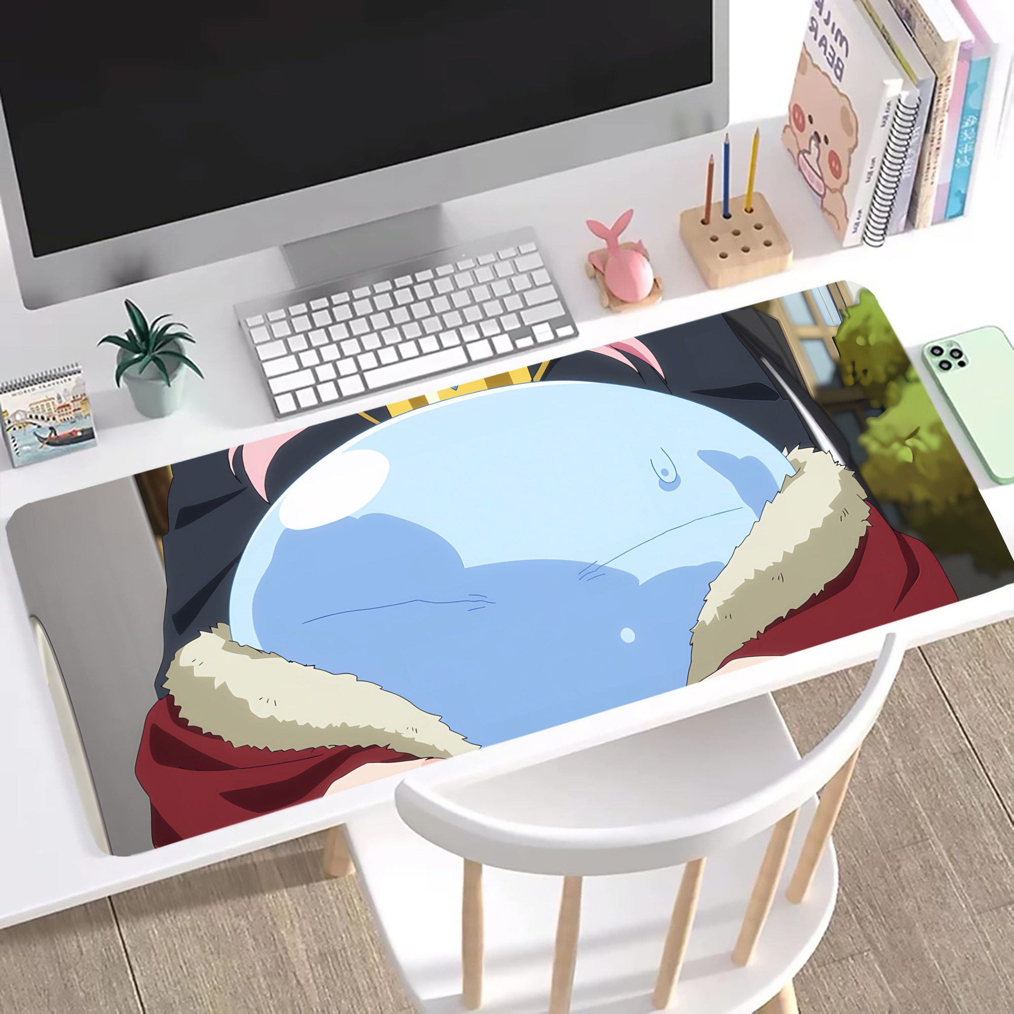 （画像用） 転スラ Regarding Reincarnated to Slime ステッチ加工 大判デスクマット／滑り止めマウスパッド