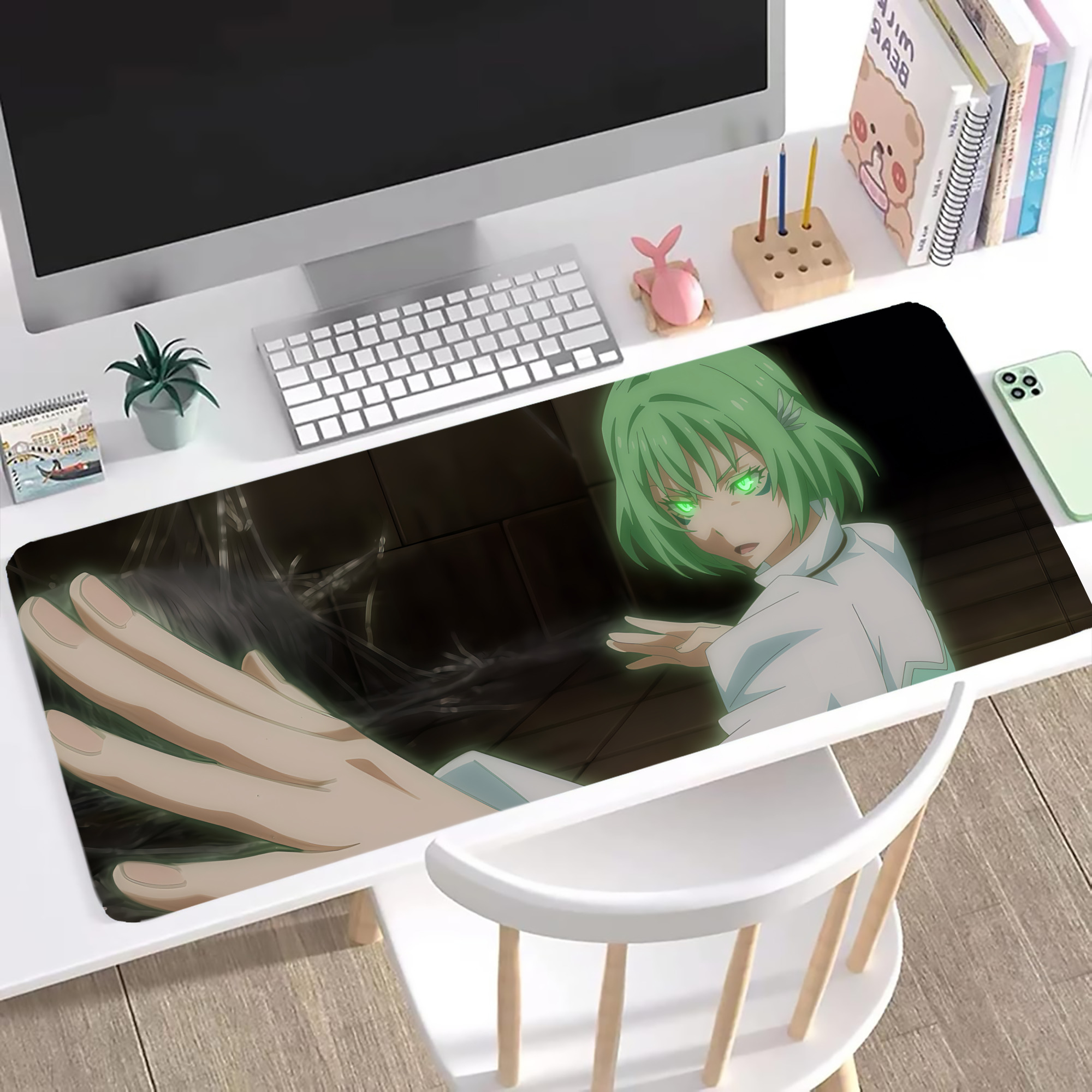 （画像用） 転スラ Regarding Reincarnated to Slime ステッチ加工 大判デスクマット／滑り止めマウスパッド