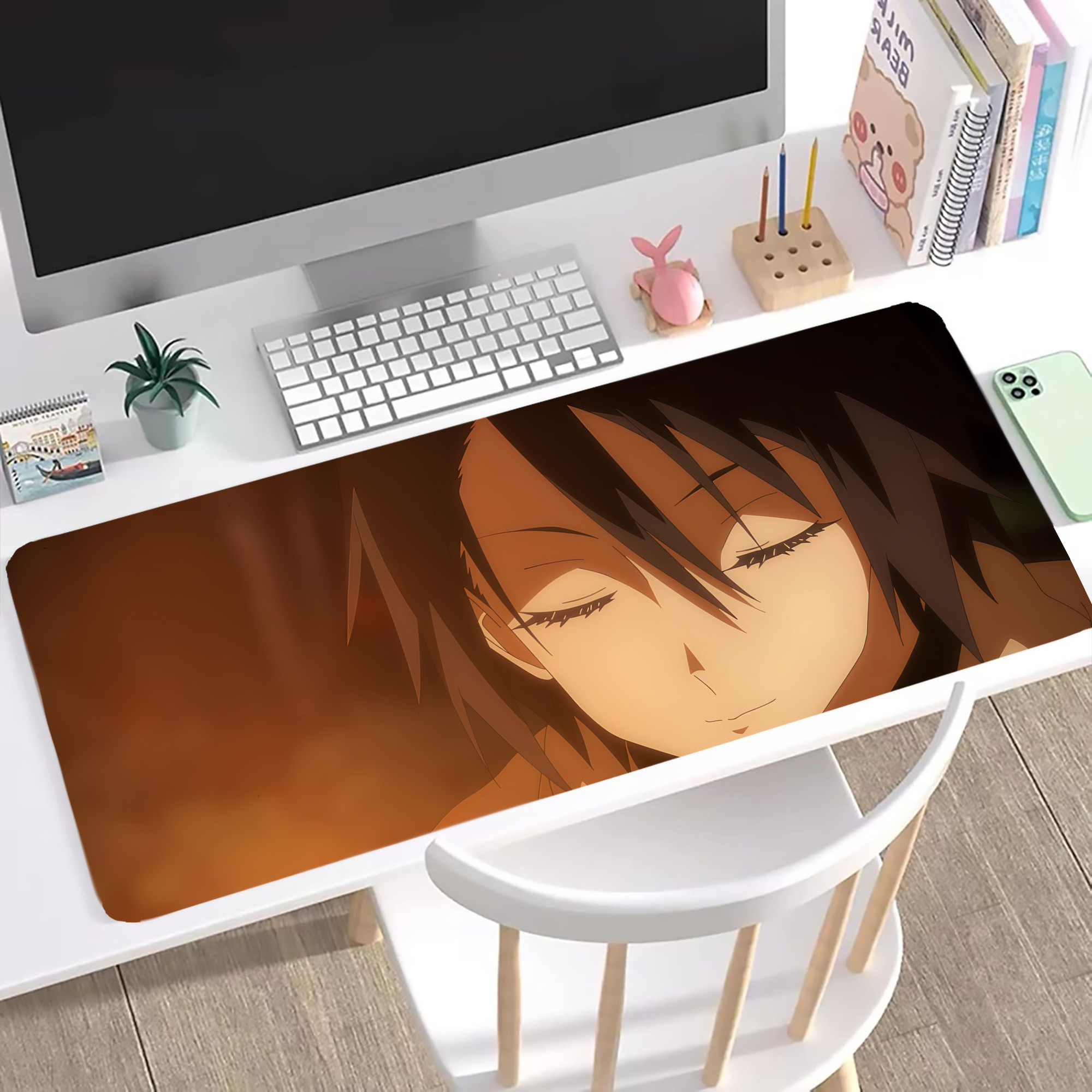 （画像用） 転スラ Regarding Reincarnated to Slime ステッチ加工 大判デスクマット／滑り止めマウスパッド