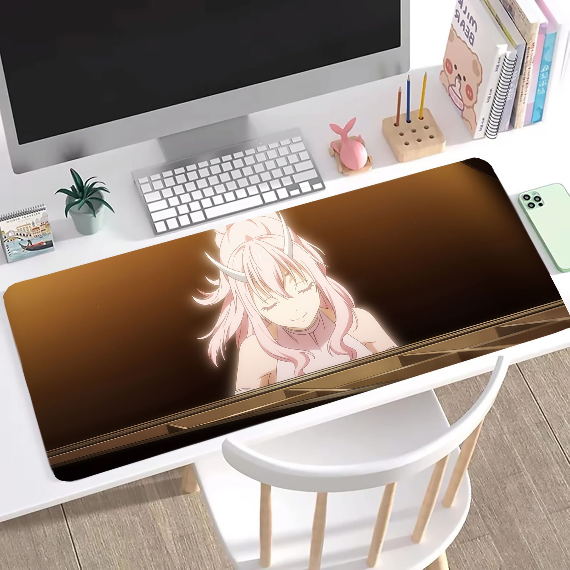 （画像用） 転スラ Regarding Reincarnated to Slime ステッチ加工 大判デスクマット／滑り止めマウスパッド