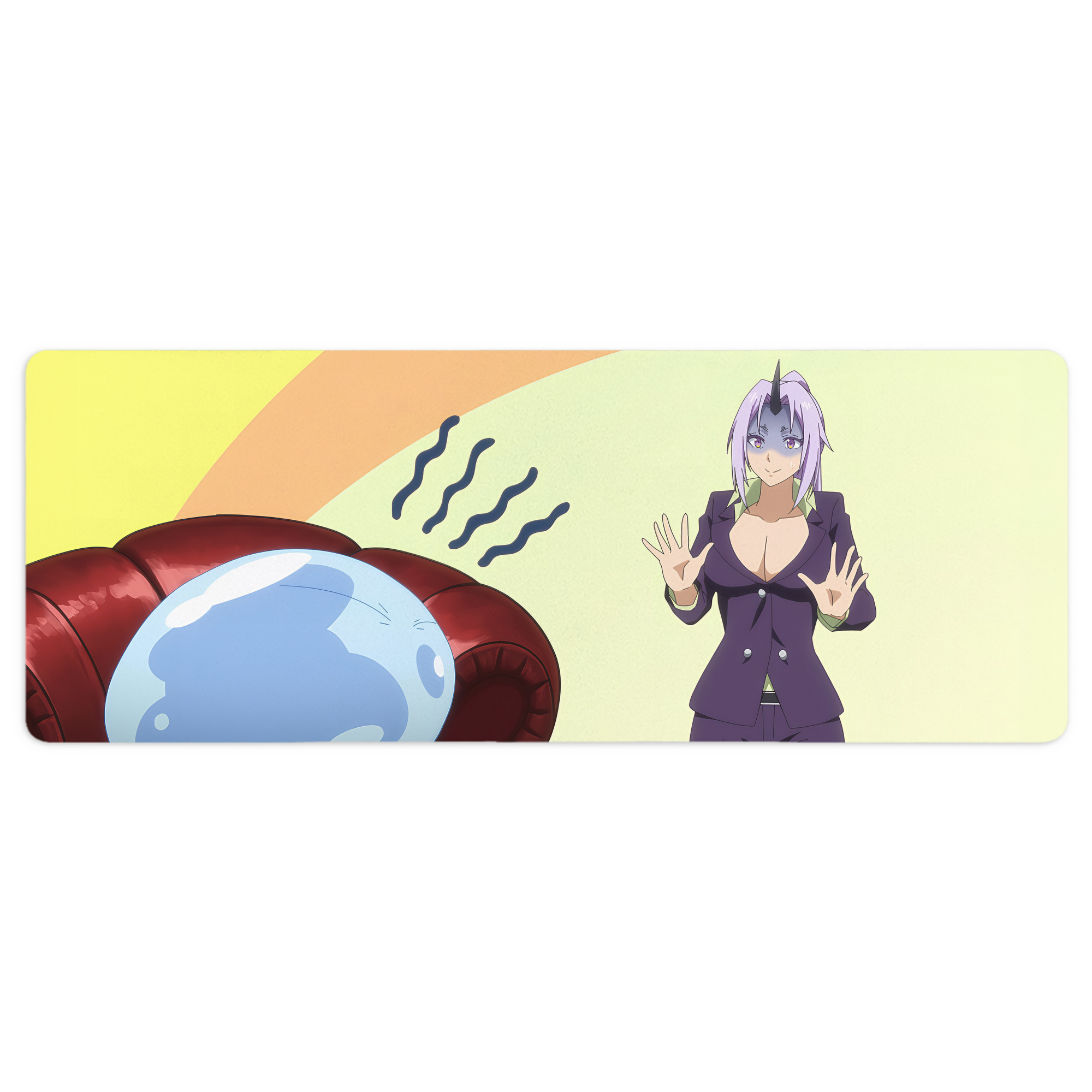 （画像用） 転スラ Regarding Reincarnated to Slime ステッチ加工 大判デスクマット／滑り止めマウスパッド