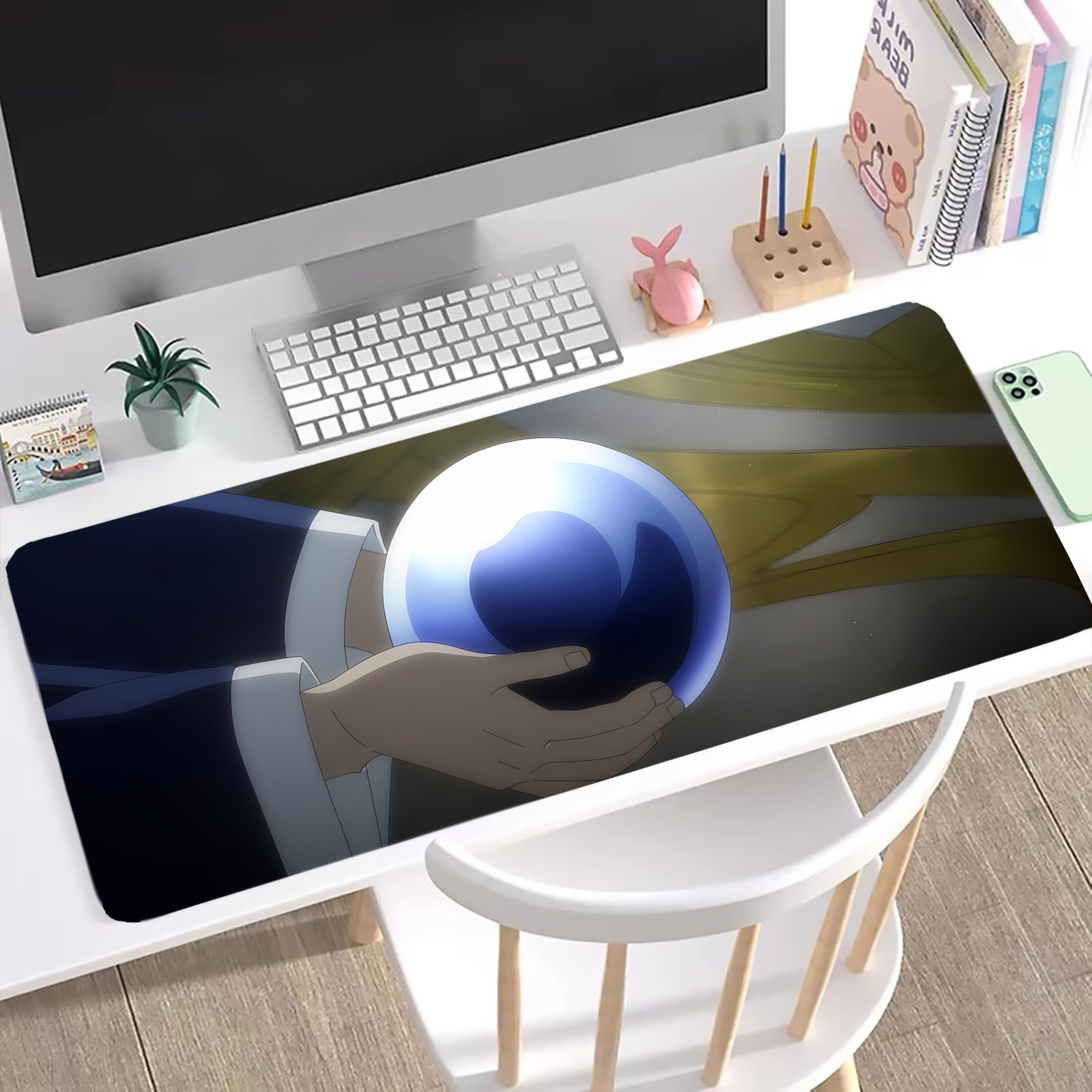 （画像用） 転スラ Regarding Reincarnated to Slime ステッチ加工 大判デスクマット／滑り止めマウスパッド