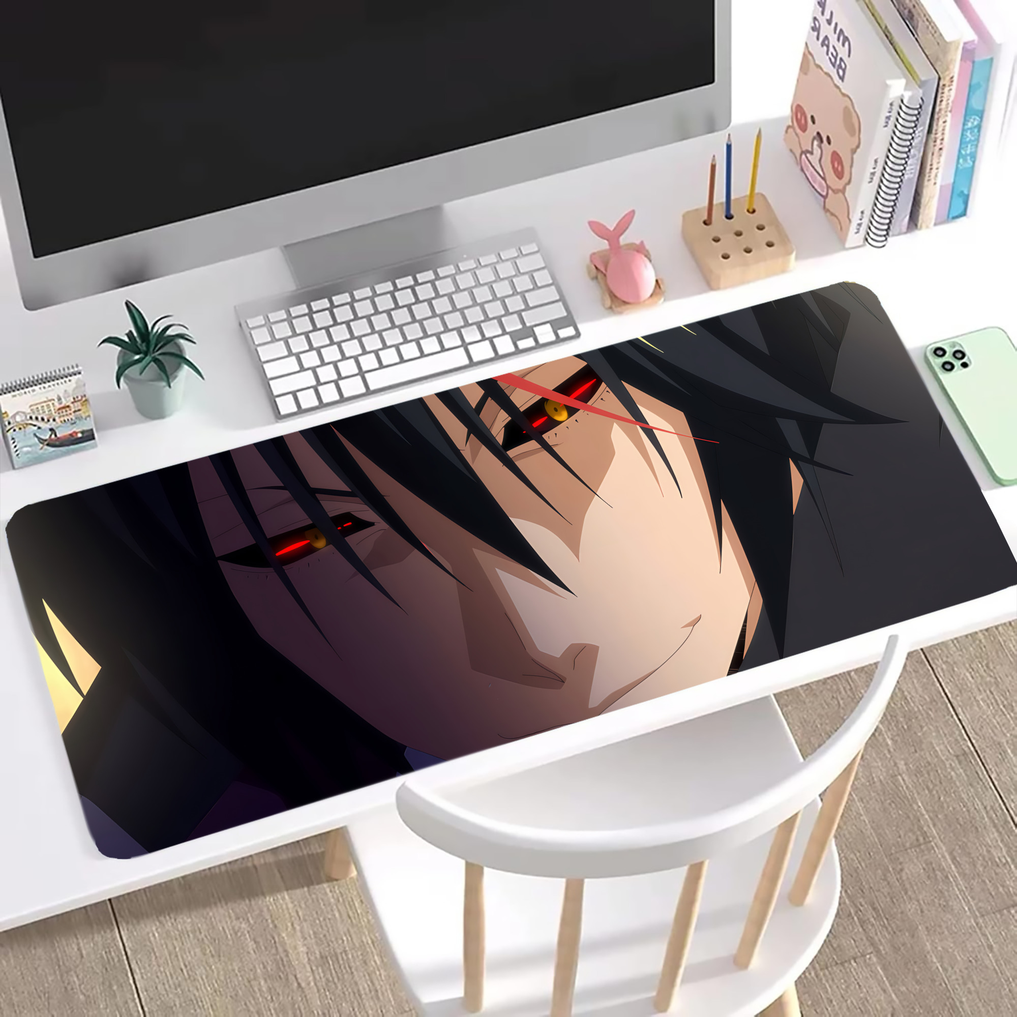 （画像用） 転スラ Regarding Reincarnated to Slime ステッチ加工 大判デスクマット／滑り止めマウスパッド