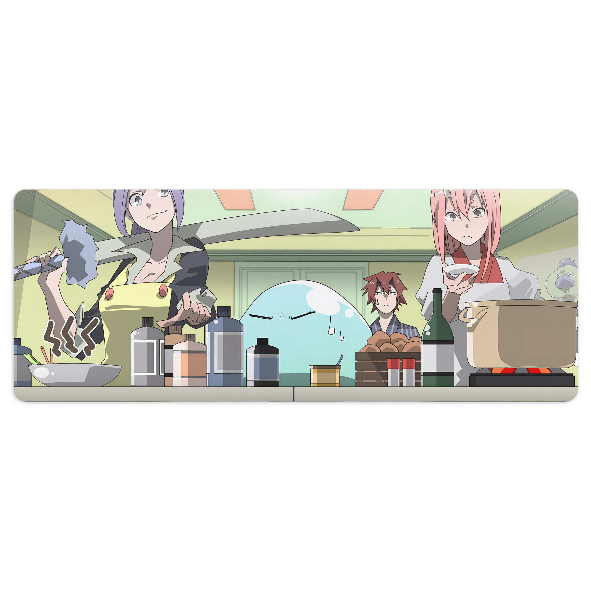 （画像用） 転スラ Regarding Reincarnated to Slime ステッチ加工 大判デスクマット／滑り止めマウスパッド