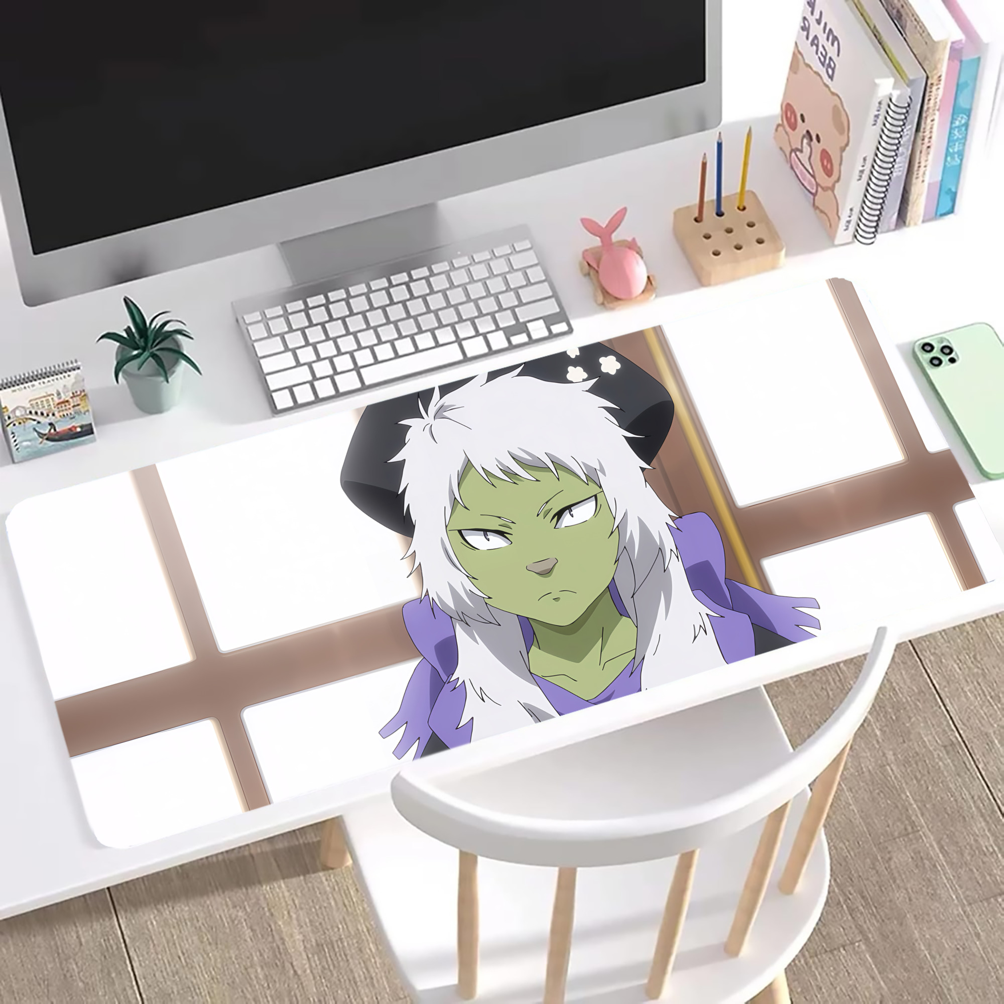 （画像用） 転スラ Regarding Reincarnated to Slime ステッチ加工 大判デスクマット／滑り止めマウスパッド