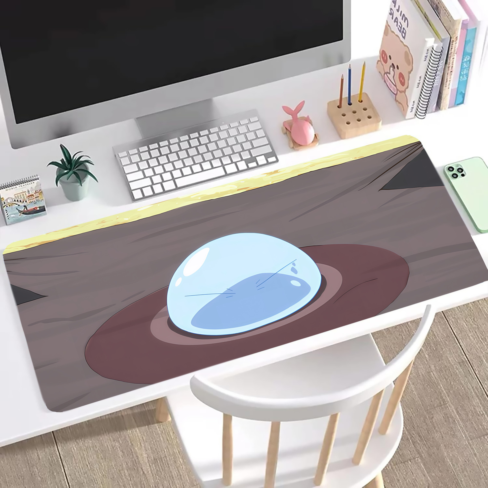 （画像用） 転スラ Regarding Reincarnated to Slime ステッチ加工 大判デスクマット／滑り止めマウスパッド