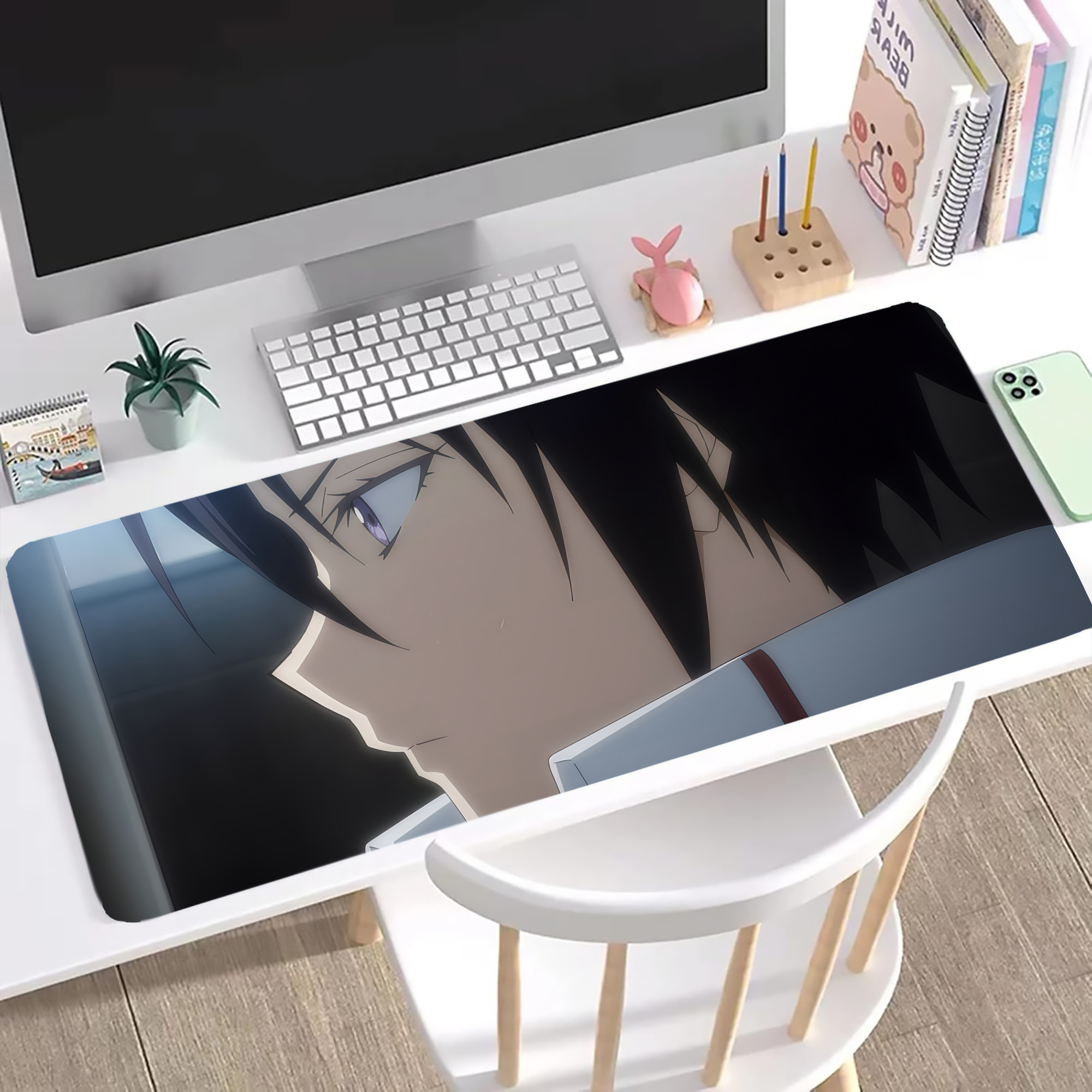 （画像用） 転スラ Regarding Reincarnated to Slime ステッチ加工 大判デスクマット／滑り止めマウスパッド
