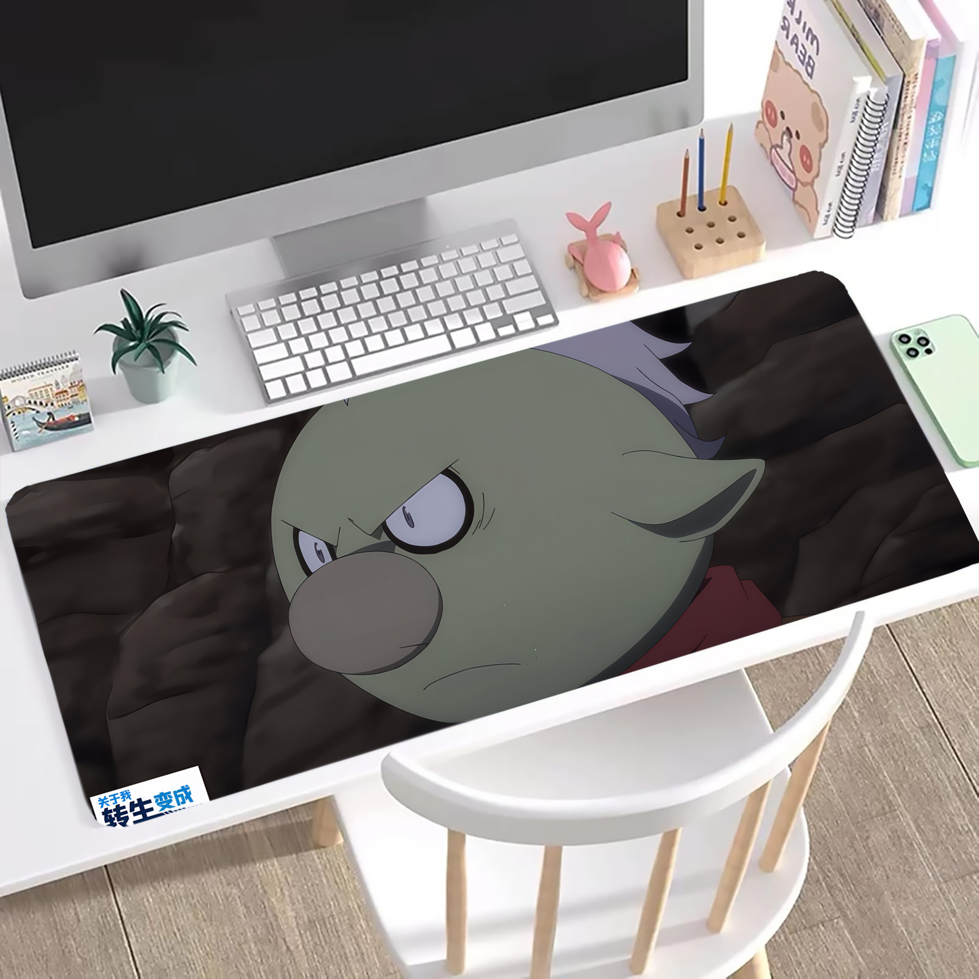 （画像用） 転スラ Regarding Reincarnated to Slime ステッチ加工 大判デスクマット／滑り止めマウスパッド